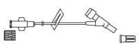 Codan Minibore IV Extension Set with Y-Site, 6" Female Luer Lock Adapter, T-Type Slide Clamp, Sterile, 50/Case - Minibore Ext Set w/Y-Site - Image 1