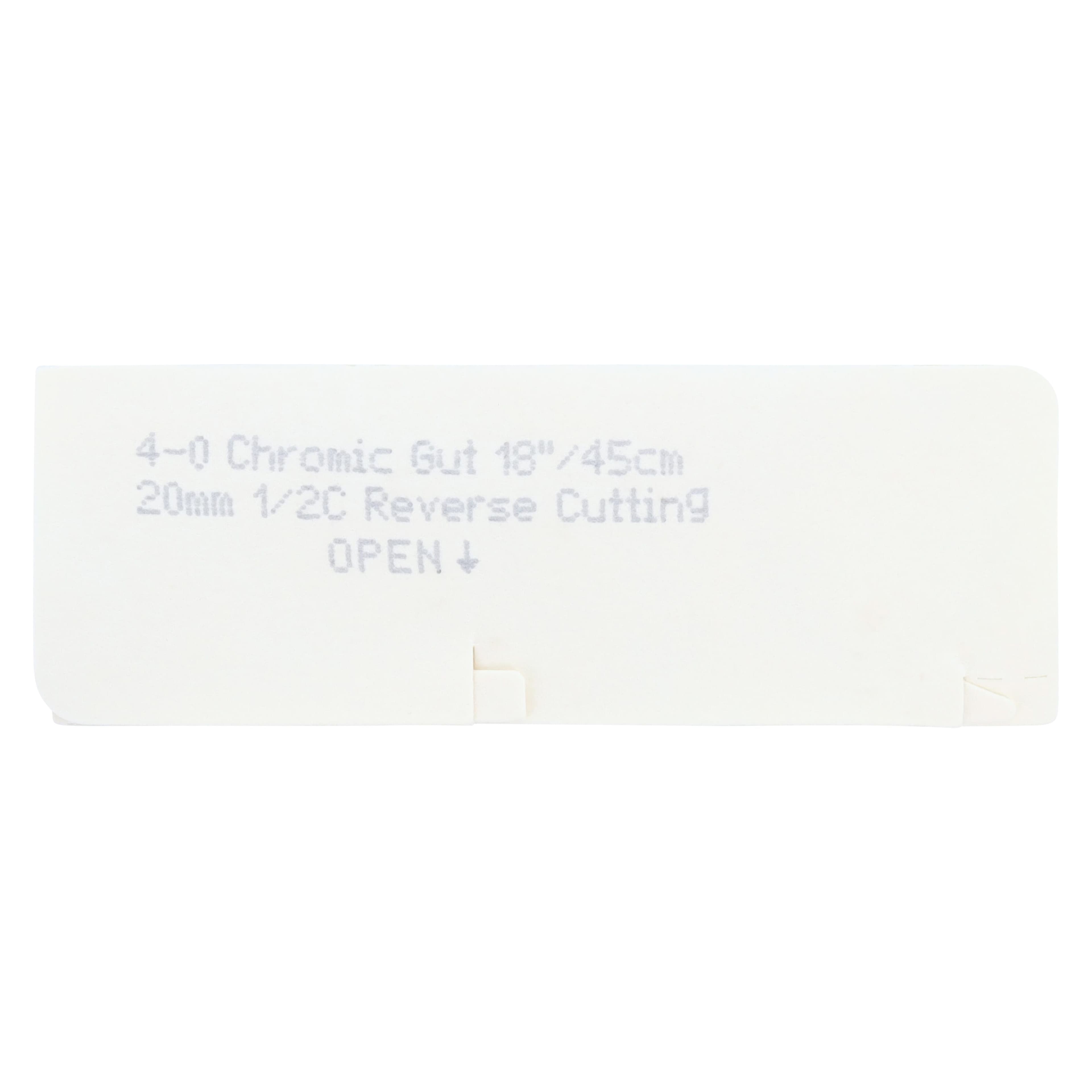 Look 547B Chromic Gut Absorbable Suture, 4-0, 30" (45cm), Reverse-Cutting C-20 Needle, 1/2 Circle, 20mm, 12/Bx thumbnail 3
