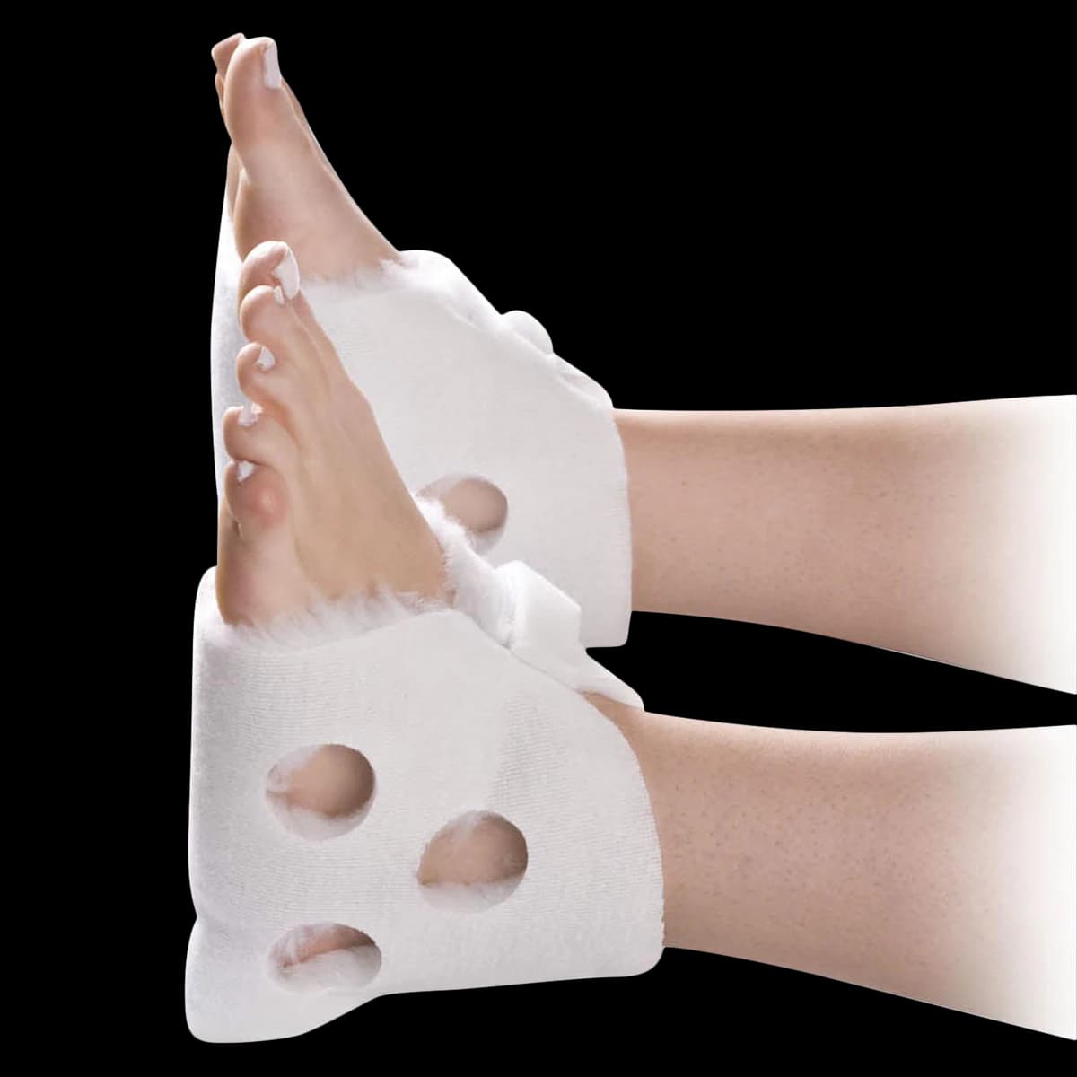 Medline Heel Protector, Ventilated, Synthetic Fur, One Size - Heel Protector Ventilated - Image 1