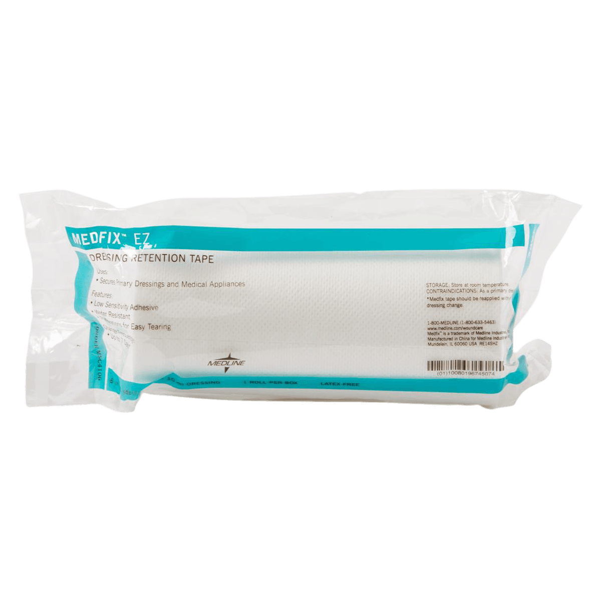Medline Medfix EZ Fabric Adhesive Tape, Linerless, 6" x 11 yd, White, 12/Box - Tape Medfix EZ Linerless - Image 1