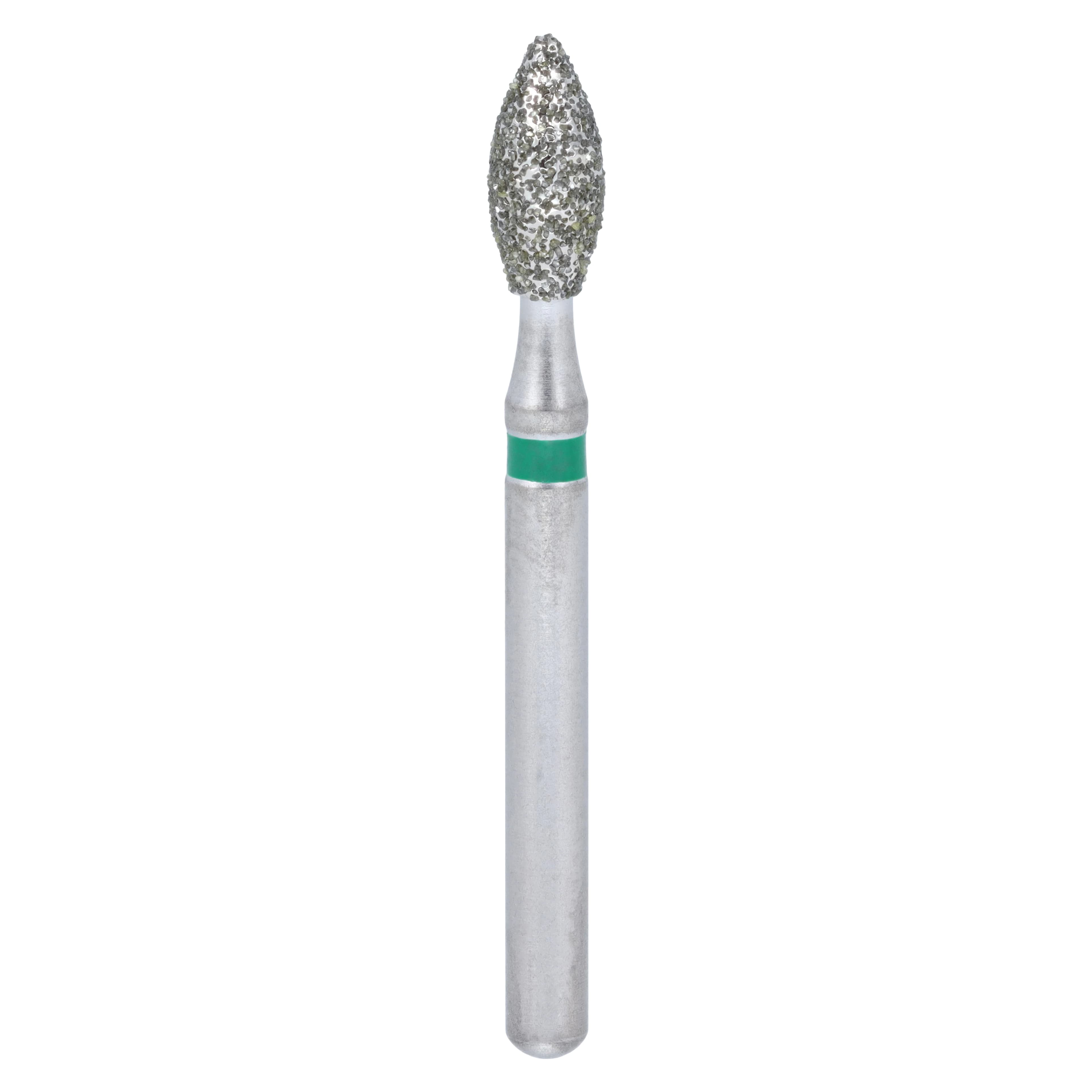 Midwest Once Single Use Diamond Bur, FG, Coarse, Football, #368, 2.3 mm Diameter, 5.2 mm Length, Sterile, 25/Pkg, 1368023C - Midwest® Once™ Single Use Diamond Bur – FG, Coarse, Football, 25/Pkg - # 368, 2.3 mm Diameter, 5.2 mm Length - Image 1
