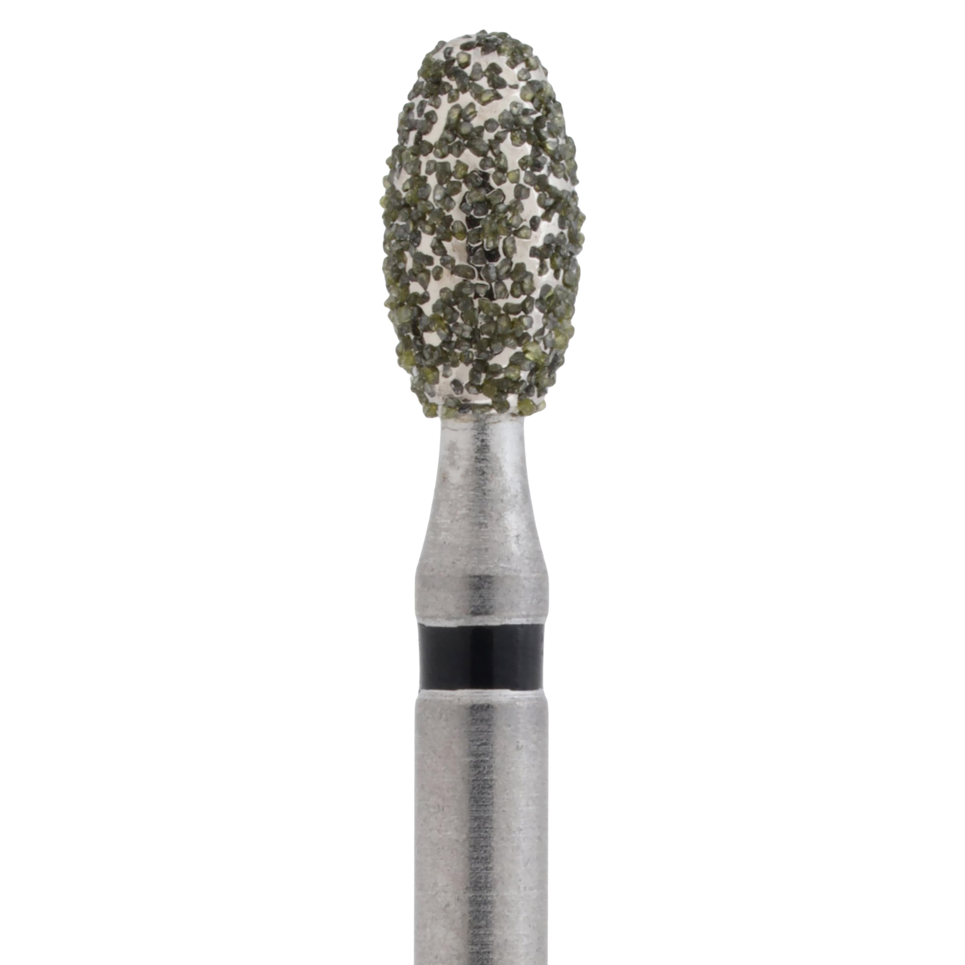Midwest ONCE Sterile FG Diamond Bur, Super Coarse, Egg/Football Shape, #379-023SC, 2.3 mm Diameter, 4.25 mm Length, 25/Pk, 1379023SC thumbnail 2