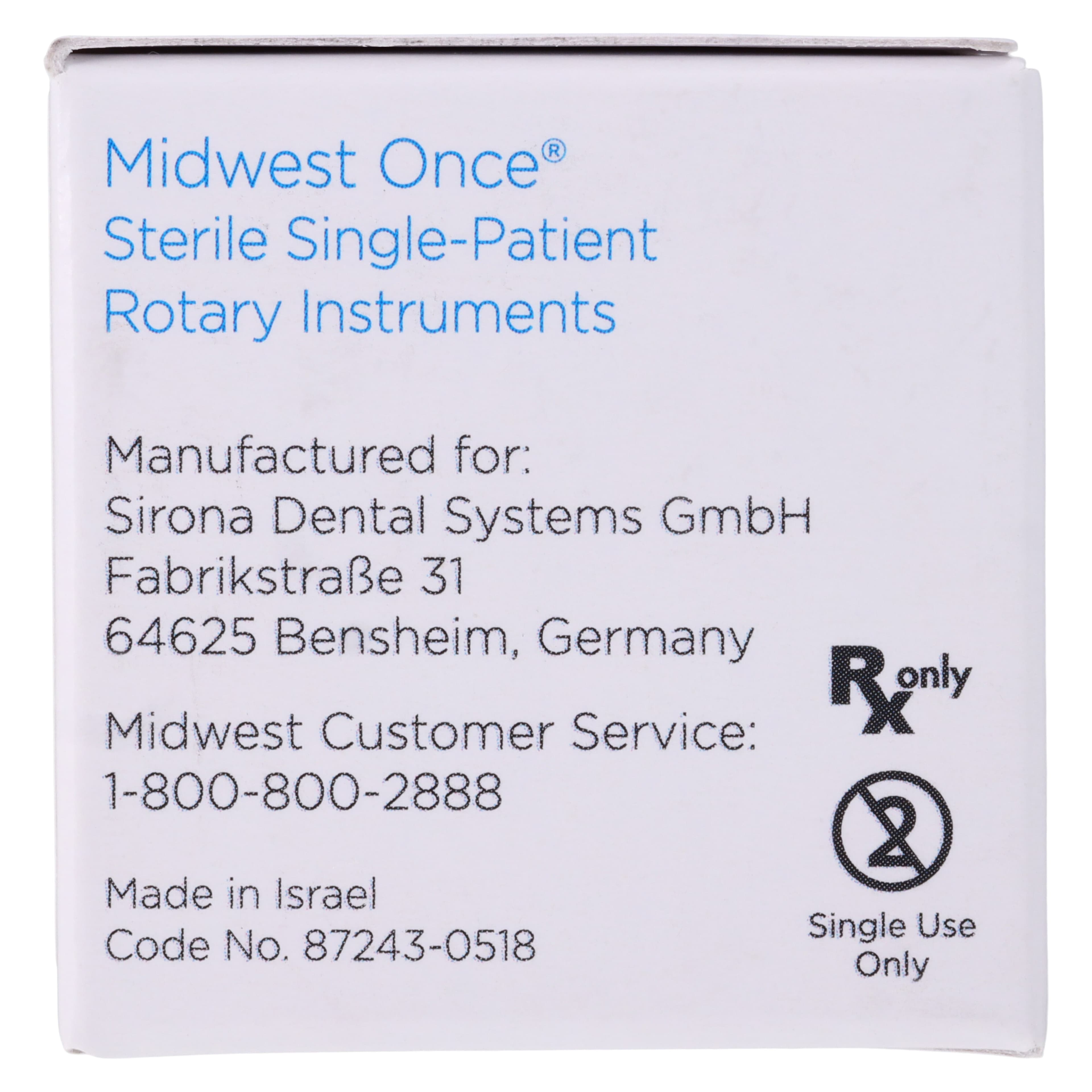 Midwest ONCE Sterile FG Diamond Bur, Super Coarse, Egg/Football Shape, #379-023SC, 2.3 mm Diameter, 4.25 mm Length, 25/Pk, 1379023SC thumbnail 6