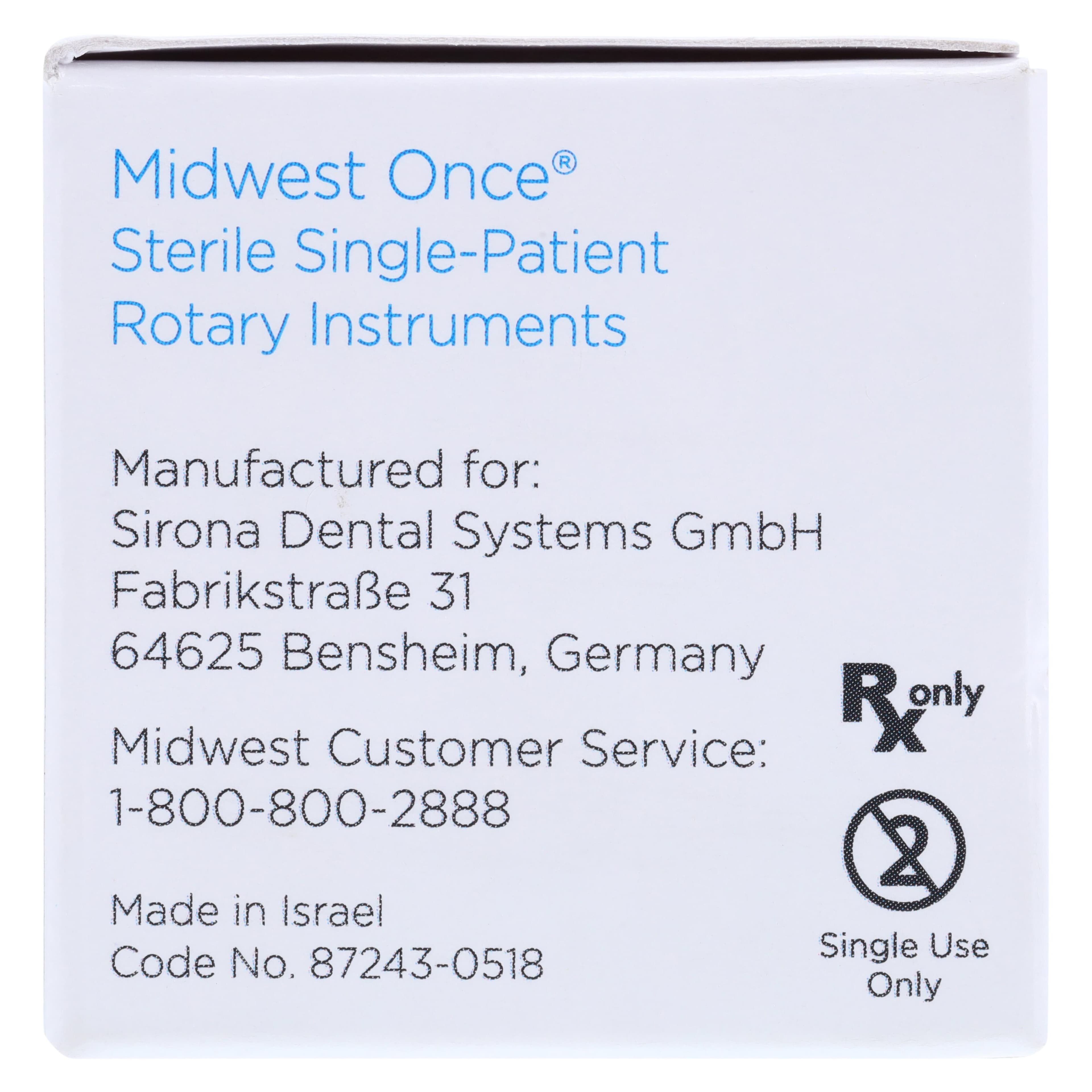 Midwest Once Single Use Diamond Bur – FG, Super Coarse, Barrel, #811/033, 3.3 mm Diameter, 4.2 mm Length, 25/Pkg, 1811033SC thumbnail 6