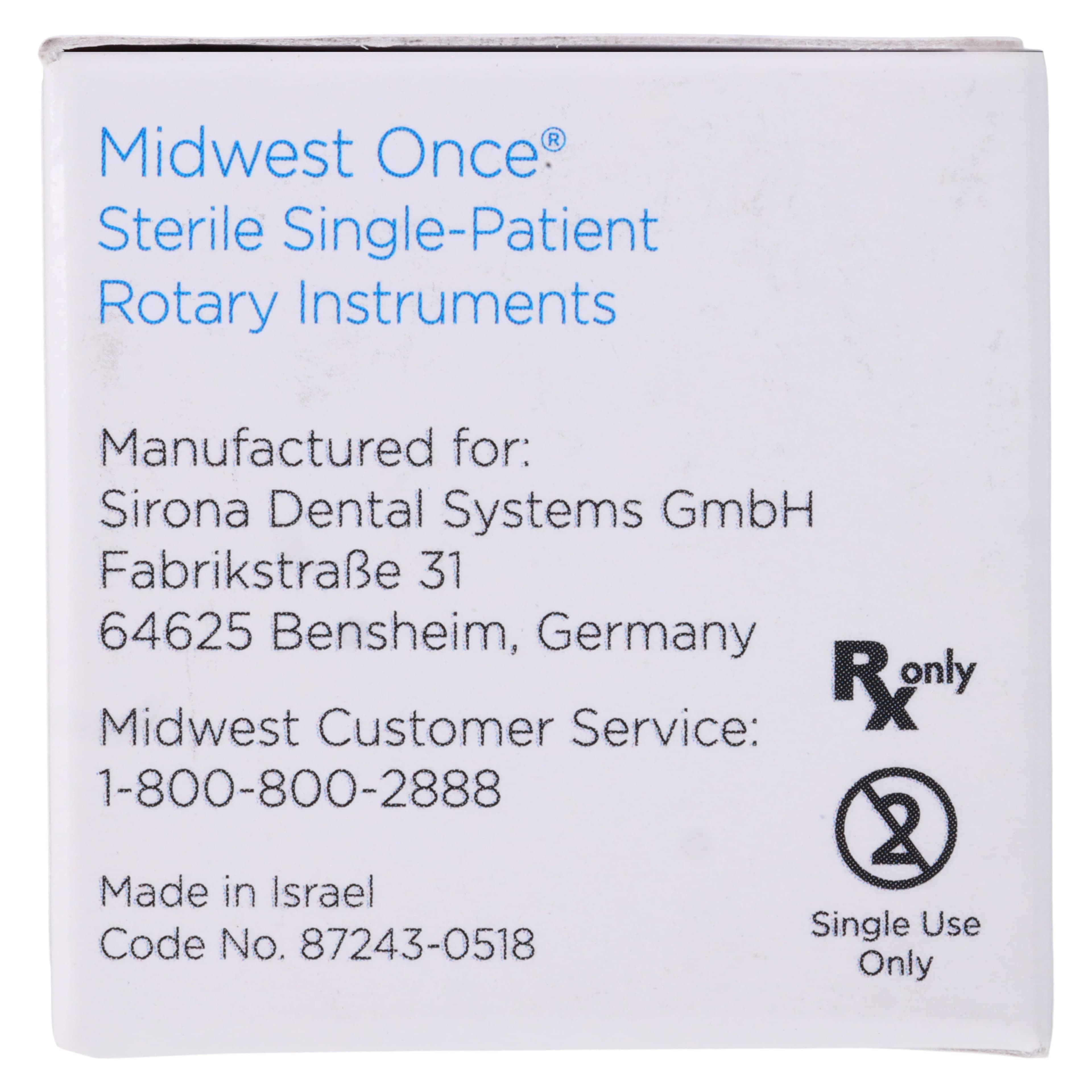 Midwest Once Single Use Diamond Bur – FG, Coarse, Barrel, #811-037C, 3.7 mm Diameter, 7.5 mm Length, 25/Pkg, 1811037C thumbnail 6