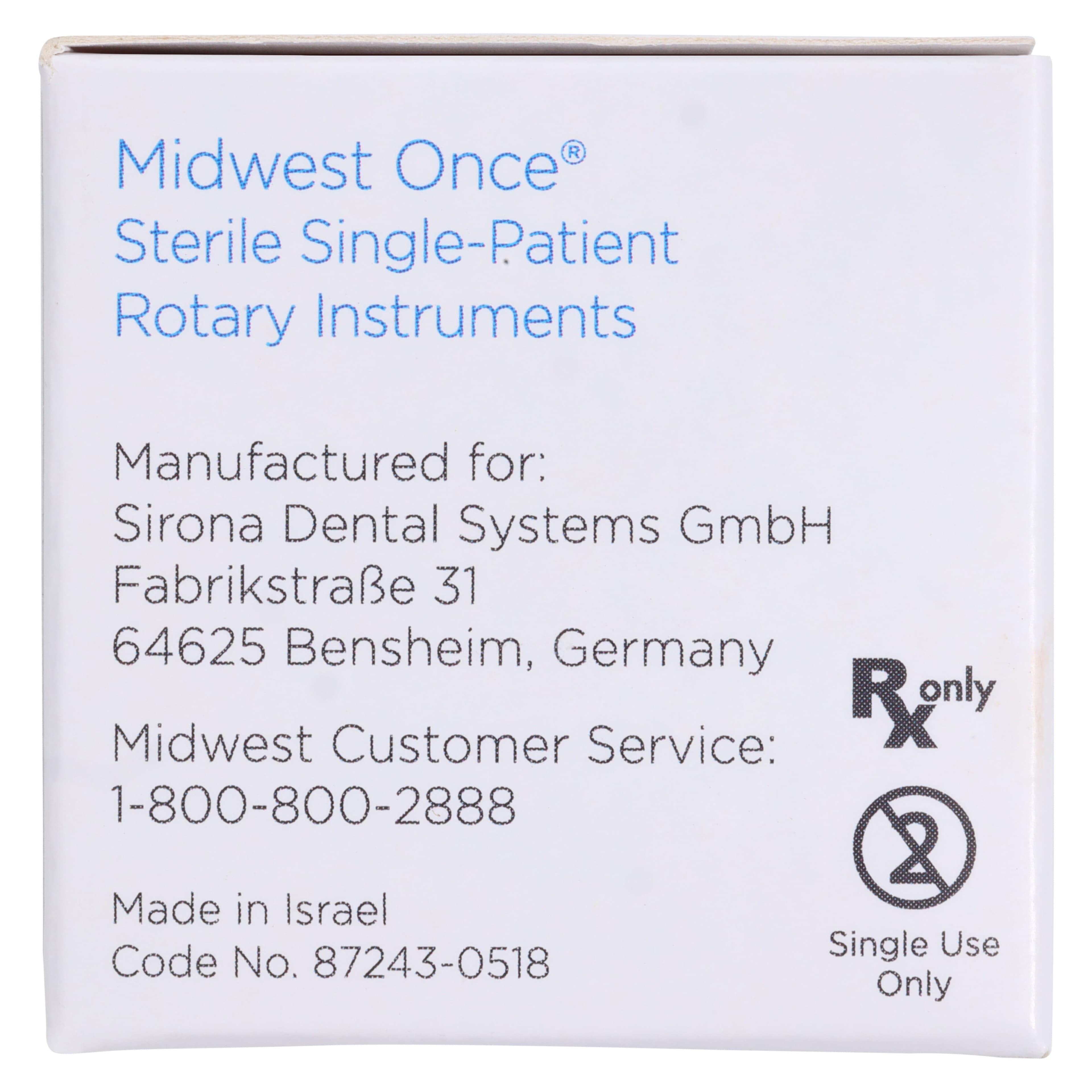 Midwest Once Single-Use Diamond Bur, FG, Medium, Pear, #830-008M, 0.8 mm Diameter, 1.6 mm Length, 25/Pkg, 1830008M thumbnail 5
