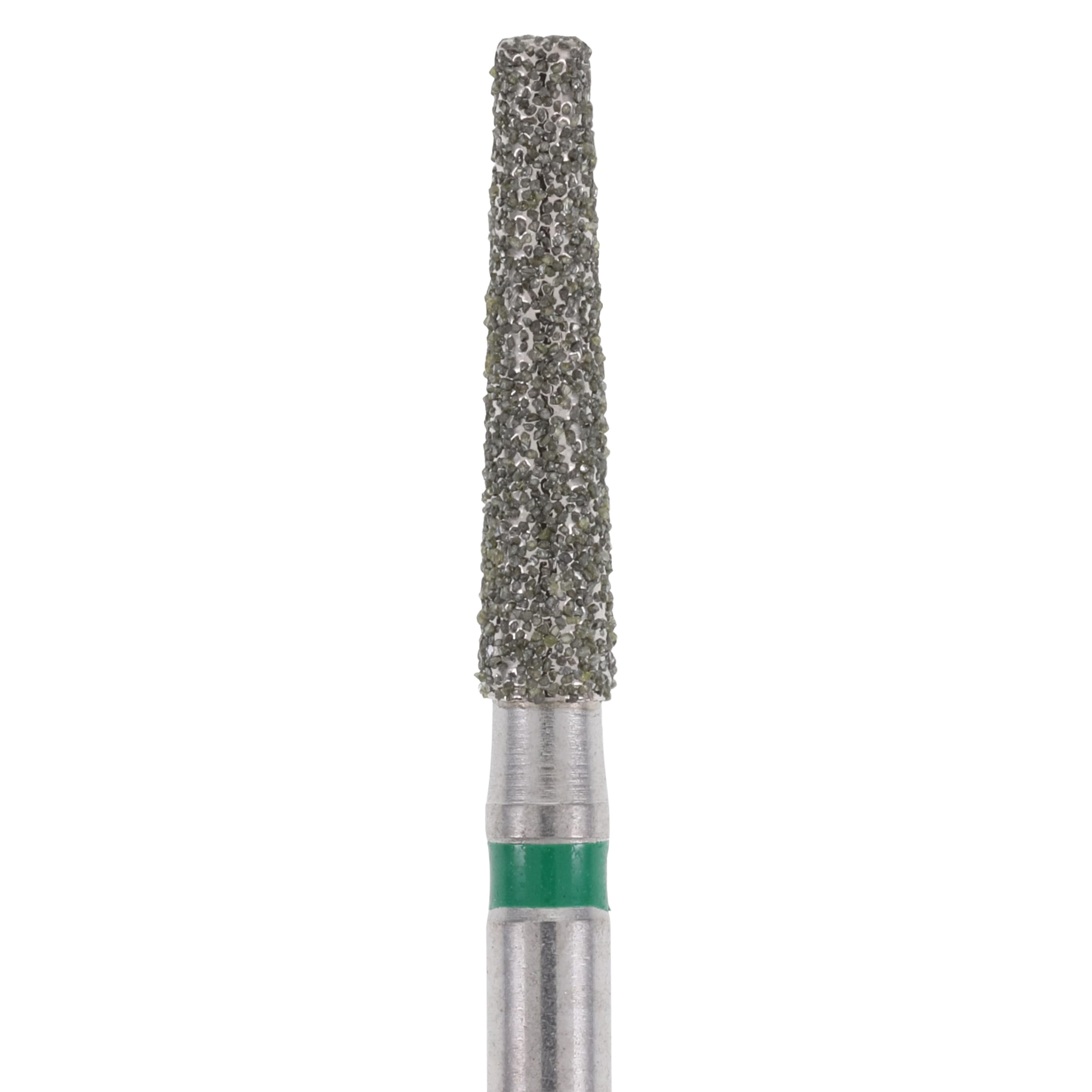 Midwest ONCE Sterile Diamond Bur 847-018C, Coarse, Taper Flat End, Friction Grip, 1.8 mm Diameter, 8.0 mm Length, 25/Pk, 1847018C thumbnail 2