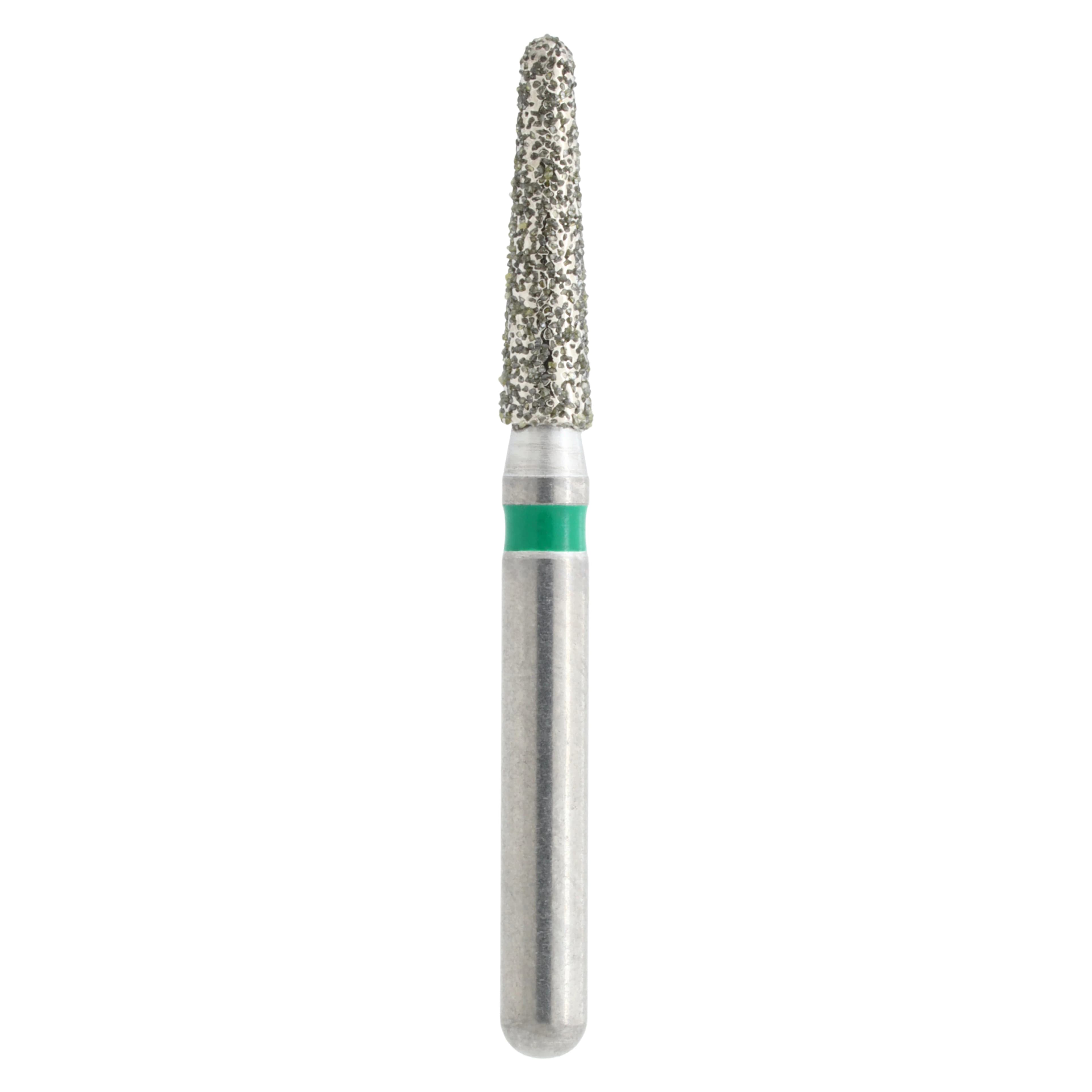 Midwest ONCE Sterile Diamond Burs 855S-016C, Coarse, Taper Round End, Friction Grip Short Shank, 1.6 mm Diameter, 6.0 mm Length, 25/Pk, 1855S016C - Midwest ONCE Sterile Diamond Burs 855S-016C 25/Pk - Image 1