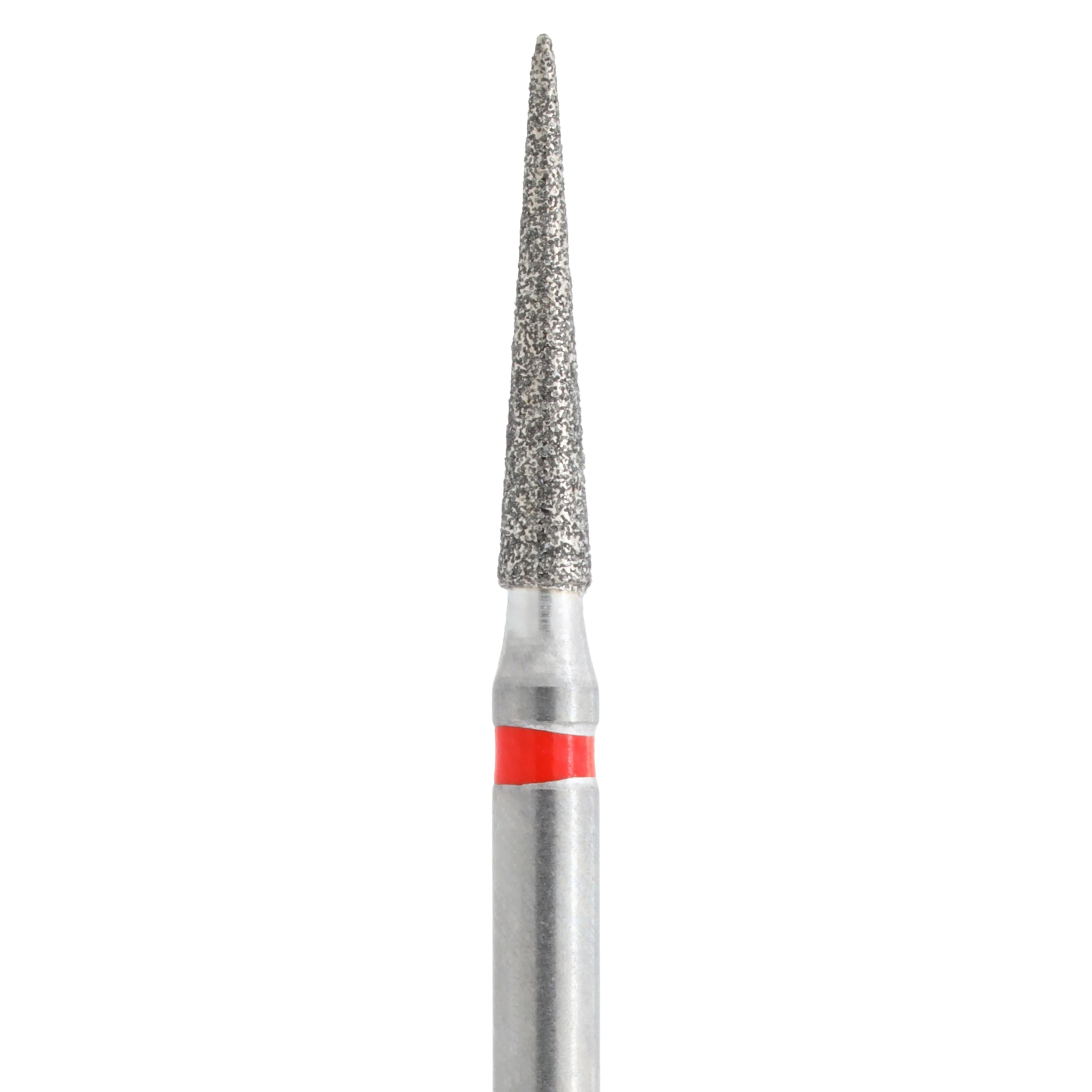 Midwest ONCE Sterile Diamond Bur 858-014F, Fine Grit, Needle Shape, Friction Grip, 1.4 mm Diameter, 8.0 mm Length, 25/Pk, 1858014F thumbnail 2