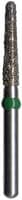 Midwest® Multi-Use Diamond Bur FG #856L-016M, Medium Grit, Taper Long Round End, 1.6 mm Diameter, 9.0 mm Length, Friction Grip, 5/Pkg - Midwest® Diamonds FG – Medium, Taper Long Round End, 5/Pkg - # 856L, 1.6 mm Diameter, 9.0 mm Length, 5/Pkg - Image 1