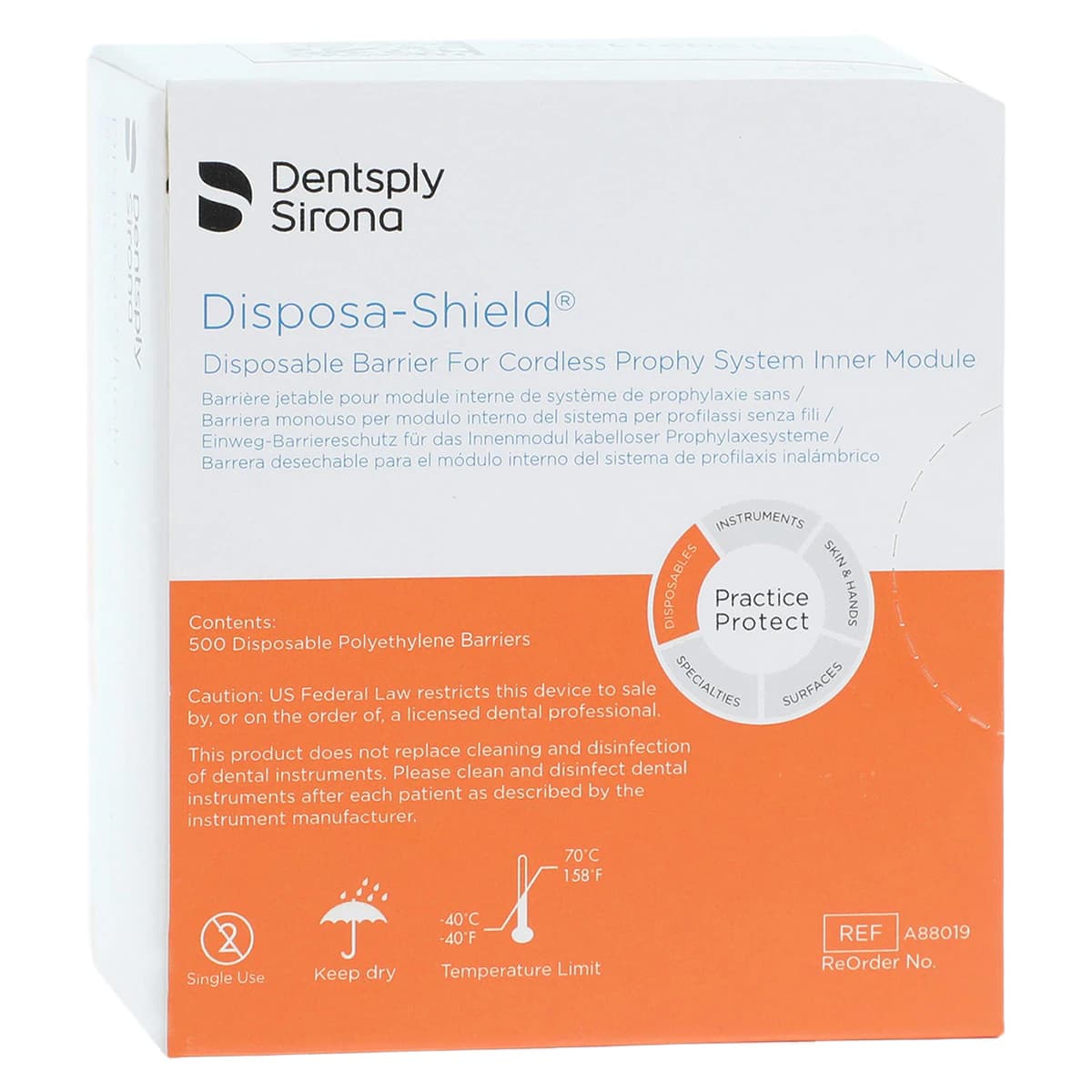 Disposa-Shield Disposable Barrier for Nupro Freedom Cordless Prophy System Inner Module, Clear, 500/Box, A88019 - Disposa-Shield for Cordless Prophy System Inner Module Box of 500 - Image 1