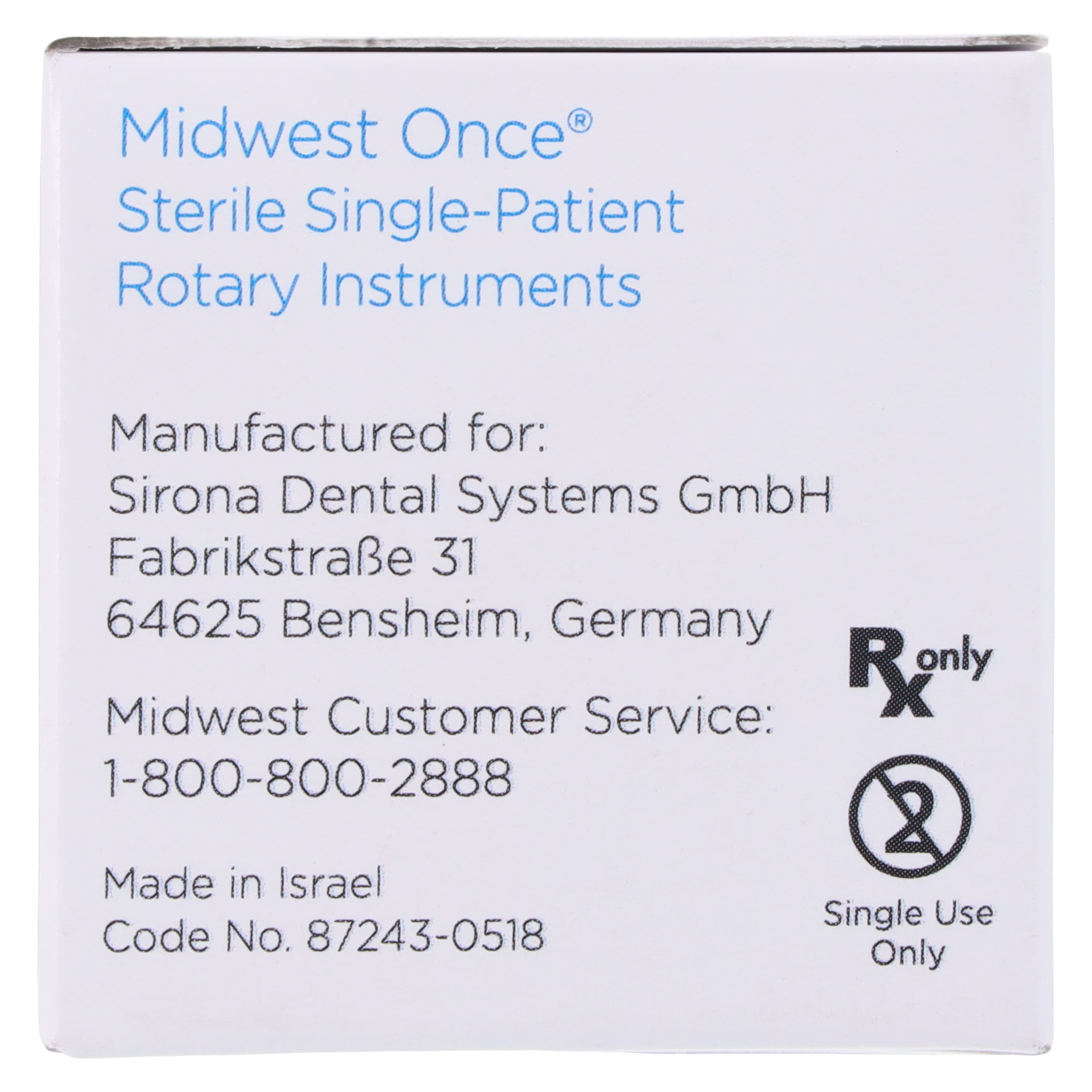 Midwest Once Sterile Operative Carbide Bur, Round #6, Friction Grip, 1.8 mm, 25/Pk, 314206 thumbnail 6