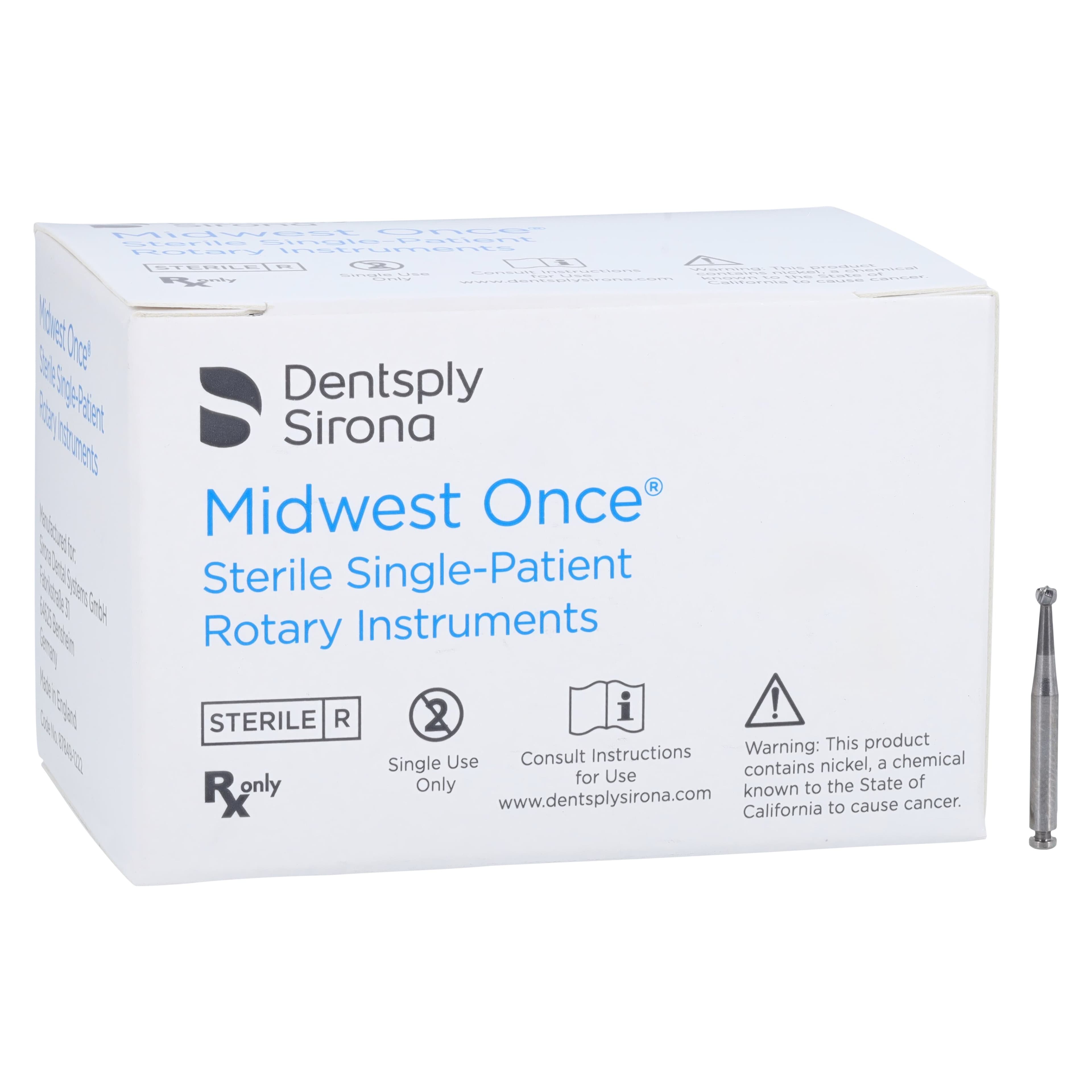 Midwest Once Sterile Operative Carbide Bur, Round #6, Right-Angle Latch, 1.88 mm Head Diameter, 25/Pk, 314106 thumbnail 4