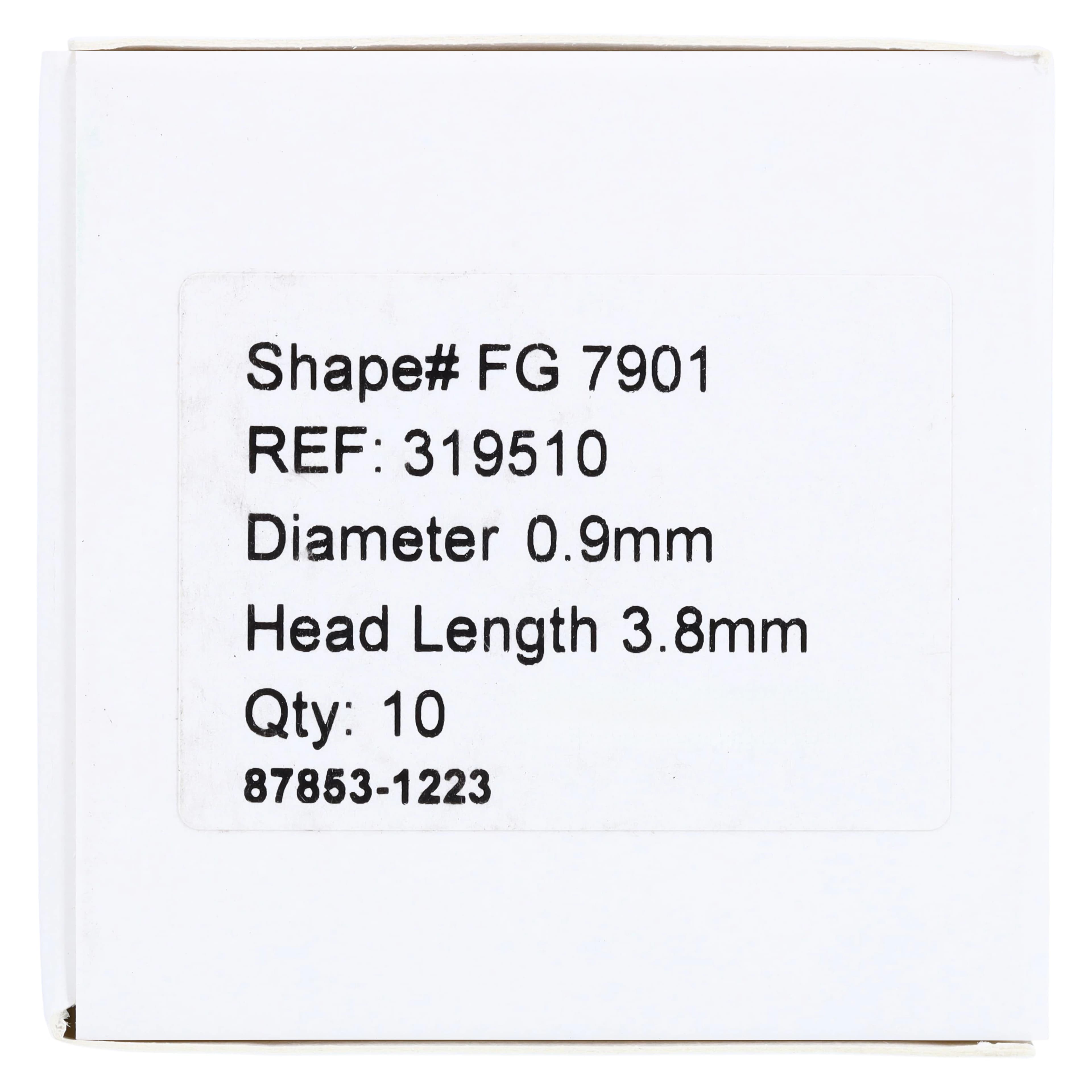 Midwest Once Sterile Trimming & Finishing Carbide Bur FG #7901, Needle Shape, 0.9 mm Diameter, 10/Pk thumbnail 6