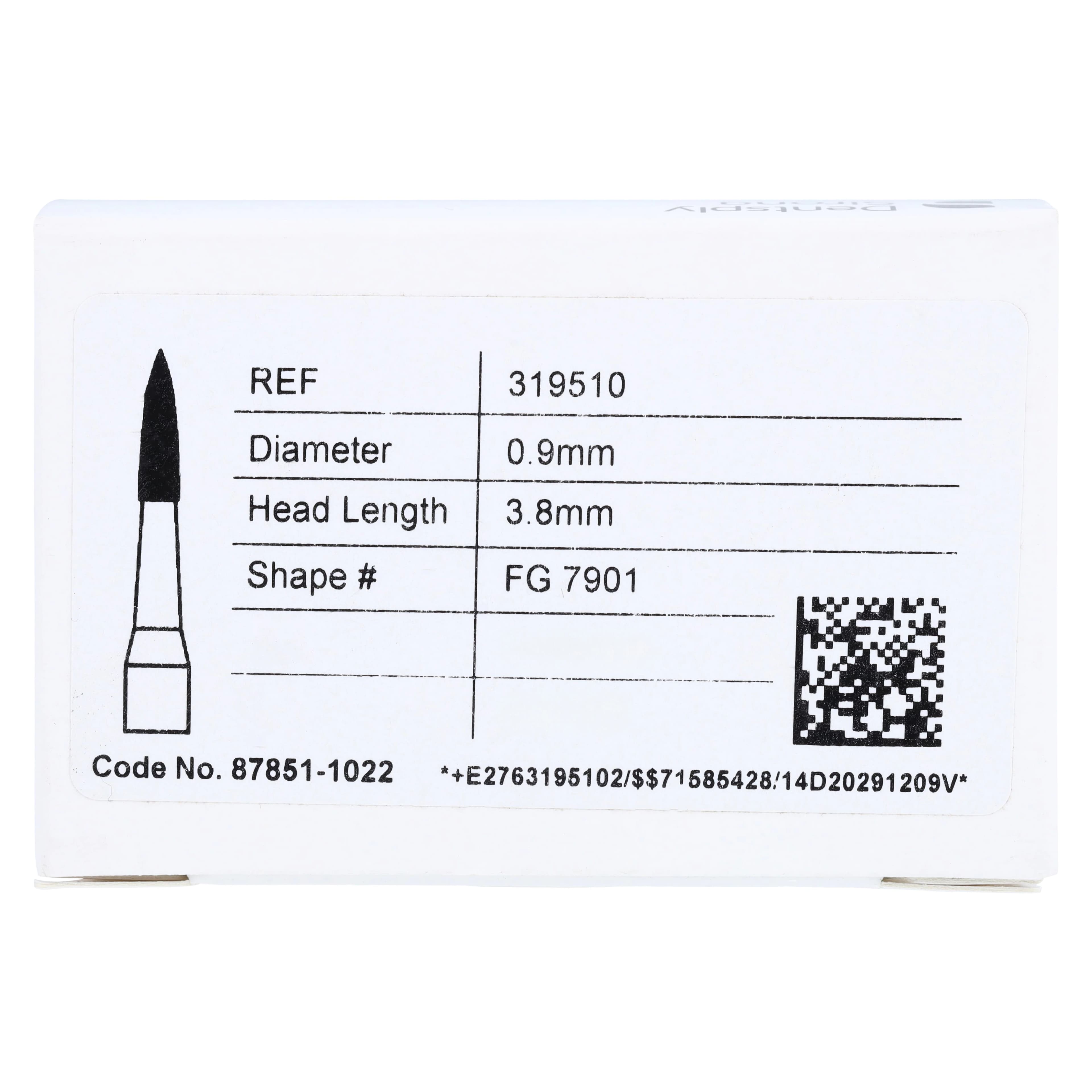 Midwest Once Sterile Trimming & Finishing Carbide Bur FG #7901, Needle Shape, 0.9 mm Diameter, 10/Pk thumbnail 7
