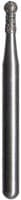 Midwest® Multi-Use Diamond Bur FG #802/010C, Coarse, Round Extended End, 1.0 mm Diameter, 2.9 mm Length, 5/Pkg - Midwest® Diamonds FG – Medium, Round Extended End, 5/Pkg - # 802, 1.0 mm Diameter, 2.9 mm Length, 5/Pkg - Image 1
