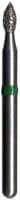 Midwest® Multi-Use Diamond Bur FG #368-023M, Medium Grit, Football Shape, 2.3 mm Diameter, 5.2 mm Length, 5/Pkg - Midwest® Diamonds  FG – Medium, Football, 5/Pkg - # 368, 2.3 mm Diameter, 5.2 mm Length - Image 1