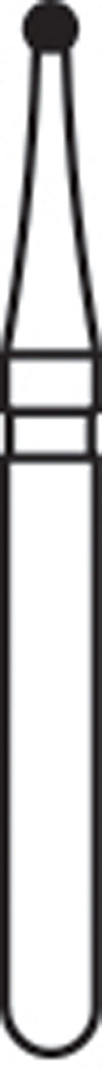 Midwest® Multi-Use Diamond Bur FG #801/010, Coarse, Round, 1.0 mm Diameter, 1.0 mm Length, 5/Pkg, 471018 - Midwest® Diamonds FG – Coarse, Round, 5/Pkg - # 801, 1.0 mm Diameter, 1.0 mm Length, 5/Pkg - Image 1