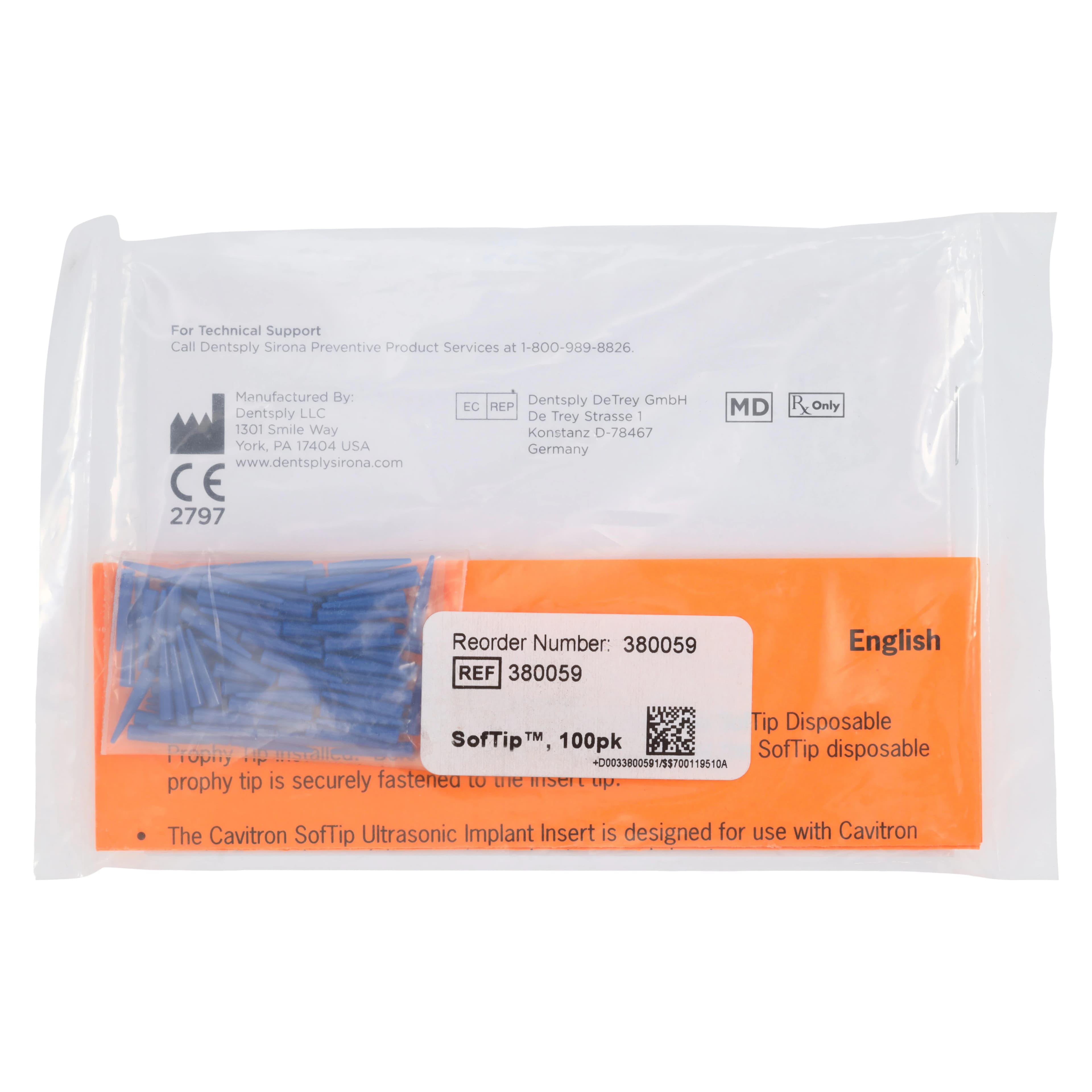 Cavitron SofTip Disposable Prophy Tips, Refill, Blue, 100/Pk, 380059 thumbnail 3