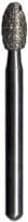 Midwest® Multi-Use Diamond Bur FG #379-023M, Medium Grit, Esthetic Trimming Egg (Football), 2.3 mm Diameter, 4.3 mm Length, Friction Grip, 5/Pkg - Midwest® Diamonds FG – Medium, Esthetic Trimming Egg, 5/Pkg - # 379, 2.3 mm Diameter, 4.3 mm Length, 5/Pkg - Image 1