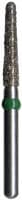 Midwest Multi-Use Diamond Bur FG #856L-020F, Fine Grit, Taper Long Round End, 2.0 mm Diameter, 9.0 mm Length, Friction Grip, 5/Pkg - Midwest® Diamonds FG – Fine, Taper Long Round End, 5/Pkg - # 856L, 2.0 mm Diameter, 9.0 mm Length - Image 1
