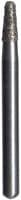 Midwest Multi-Use Diamond Bur FG #1169D-009M, Medium Grit, Round End Taper, 0.9 mm Diameter, 3.0 mm Length, Friction Grip, 5/Pkg - Midwest® Diamonds FG – Medium, Taper Round End, 5/Pkg - # 1169D, 0.9 mm Diameter, 3.0 mm Length, 5/Pkg - Image 1