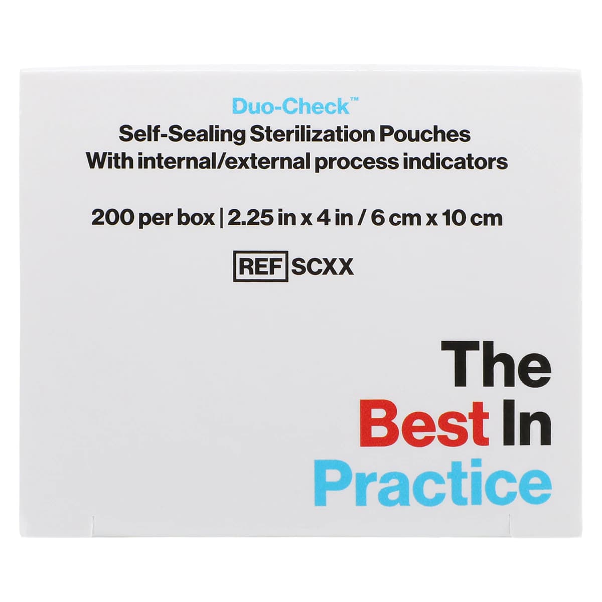 Crosstex Duo-Check Self-Seal Sterilization Pouches, 2.25" x 4", Blue Tint, 200/Box, SCXX thumbnail 3