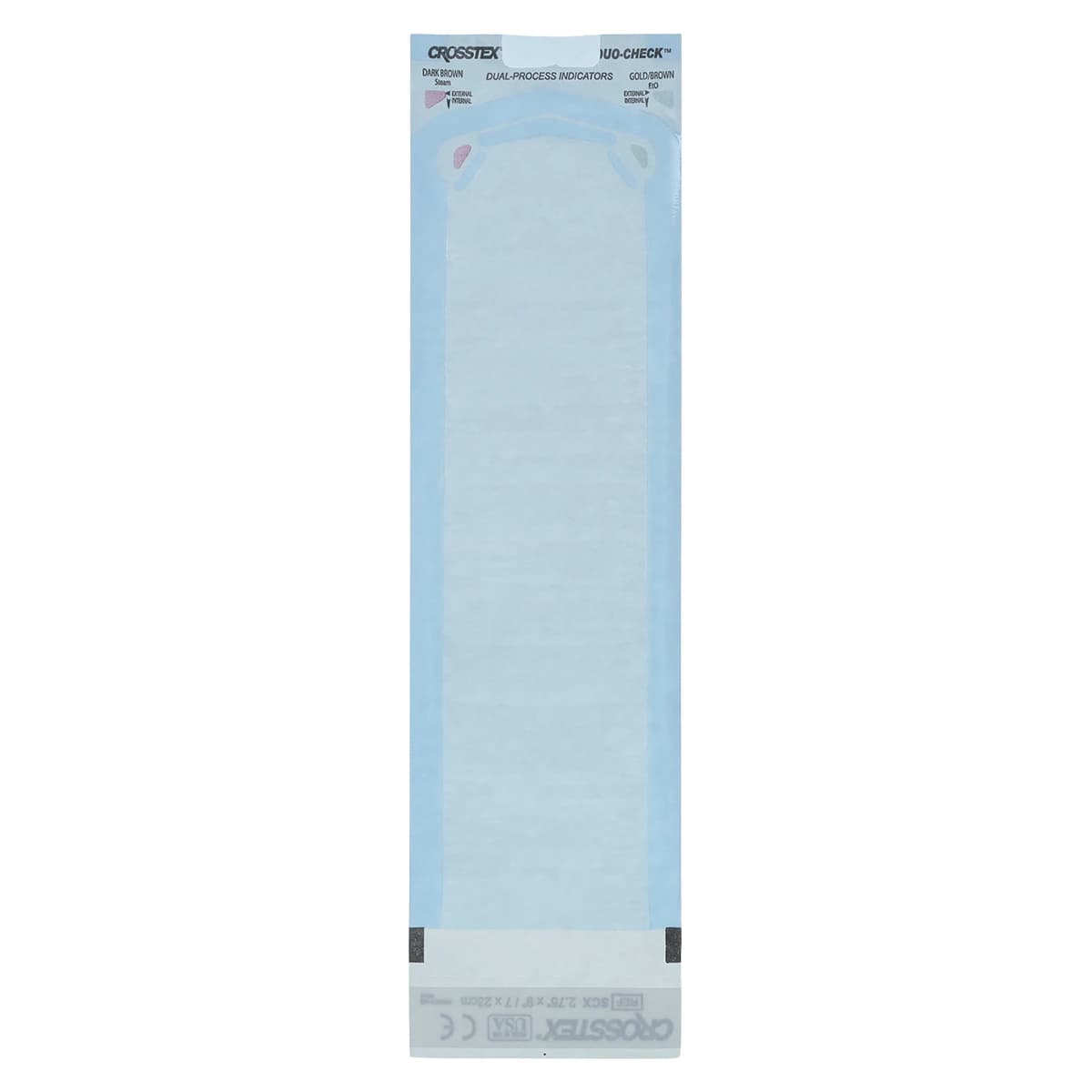 Crosstex Duo-Check Self-Seal Sterilization Pouches, 2-3/4" x 9", Blue, 200/Box, SCX thumbnail 3