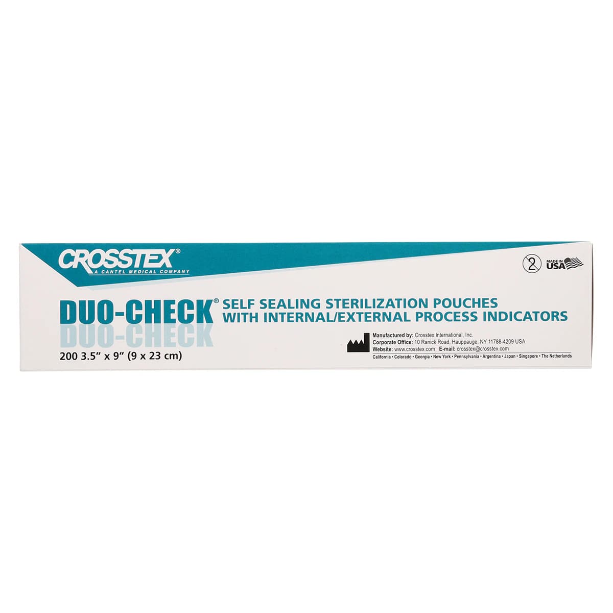 Crosstex Duo-Check Self-Seal Sterilization Pouches, 3-1/2" x 9", Blue Tint, 200/Box thumbnail 6