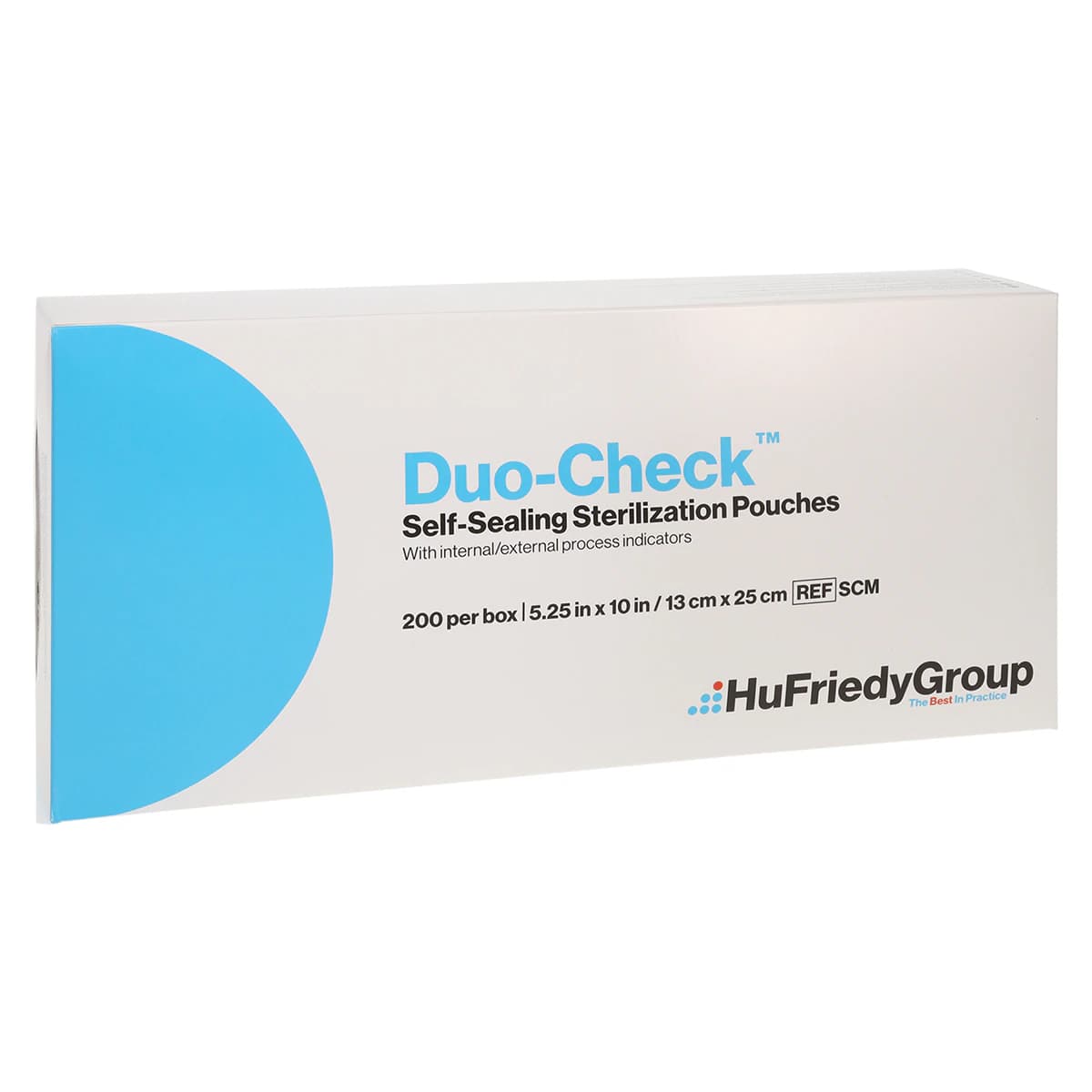 Crosstex Duo-Check Self-Seal Sterilization Pouches, 5.25" x 10", Blue Tint, 200/Box, SCM - Duo-Check Sterilization Pouches 5-1/4" x 10" 200Bx - Image 1