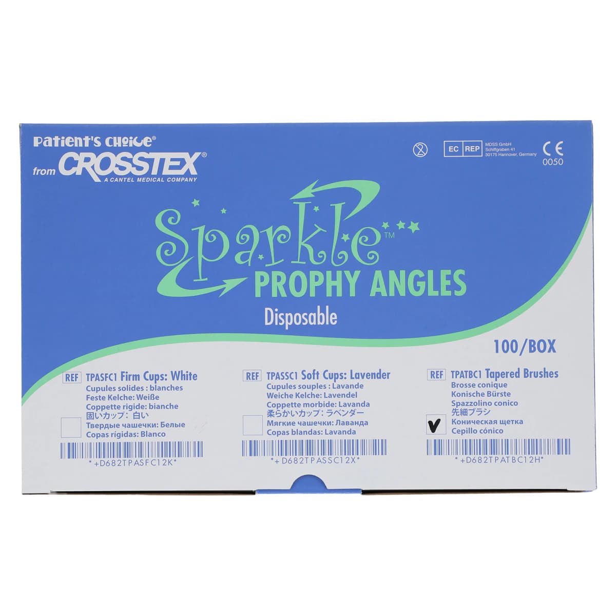 Crosstex Sparkle Prophy Angle with Tapered Brush, Latex-Free, 100/Box, TPATBC1 thumbnail 3
