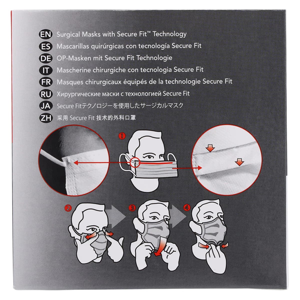 Crosstex Ultra Sensitive Earloop Mask with Secure Fit Technology, ASTM Level 3, White, 50/Box, GCFCXSSF thumbnail 7