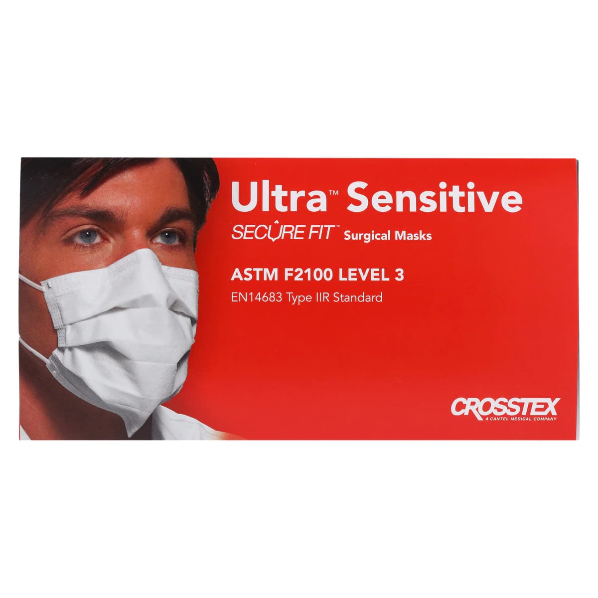 Crosstex Ultra Sensitive Earloop Mask with Secure Fit Technology, ASTM Level 3, White, 50/Box, GCFCXSSF thumbnail 9
