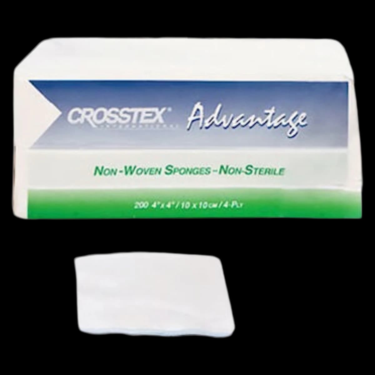 Crosstex Advantage Non-Woven Sponges, 4" x 4", 4-Ply, Non-Sterile, 2000/Case, ENC4NWLA - Advantage Non-Woven N/S 4x4 4-Ply 2000/Case - Image 1