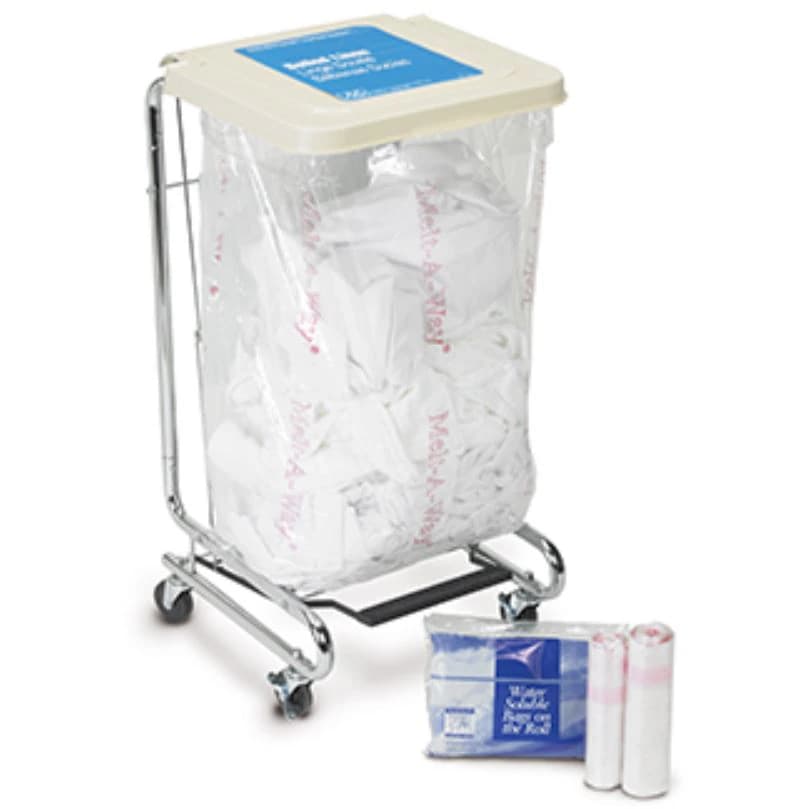 Medegen Water Soluble Laundry Bag, Clear, 40-45 Gallon, 36" x 38", 100/Case - Liner Clear 36x39x1.5ml - Image 1