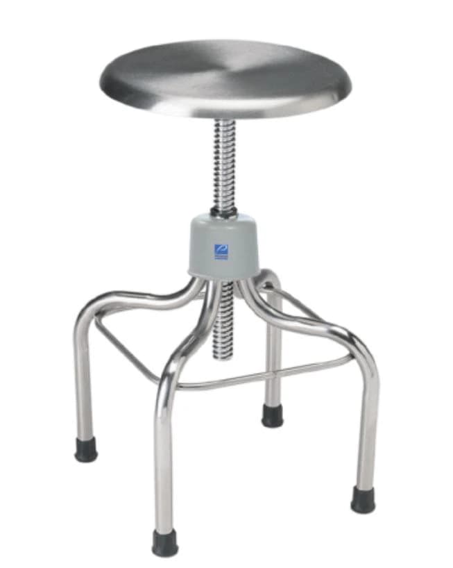 Pedigo Stainless Steel Series Exam Stool, 300 lb Capacity - Stool Stainless Steel - Image 1