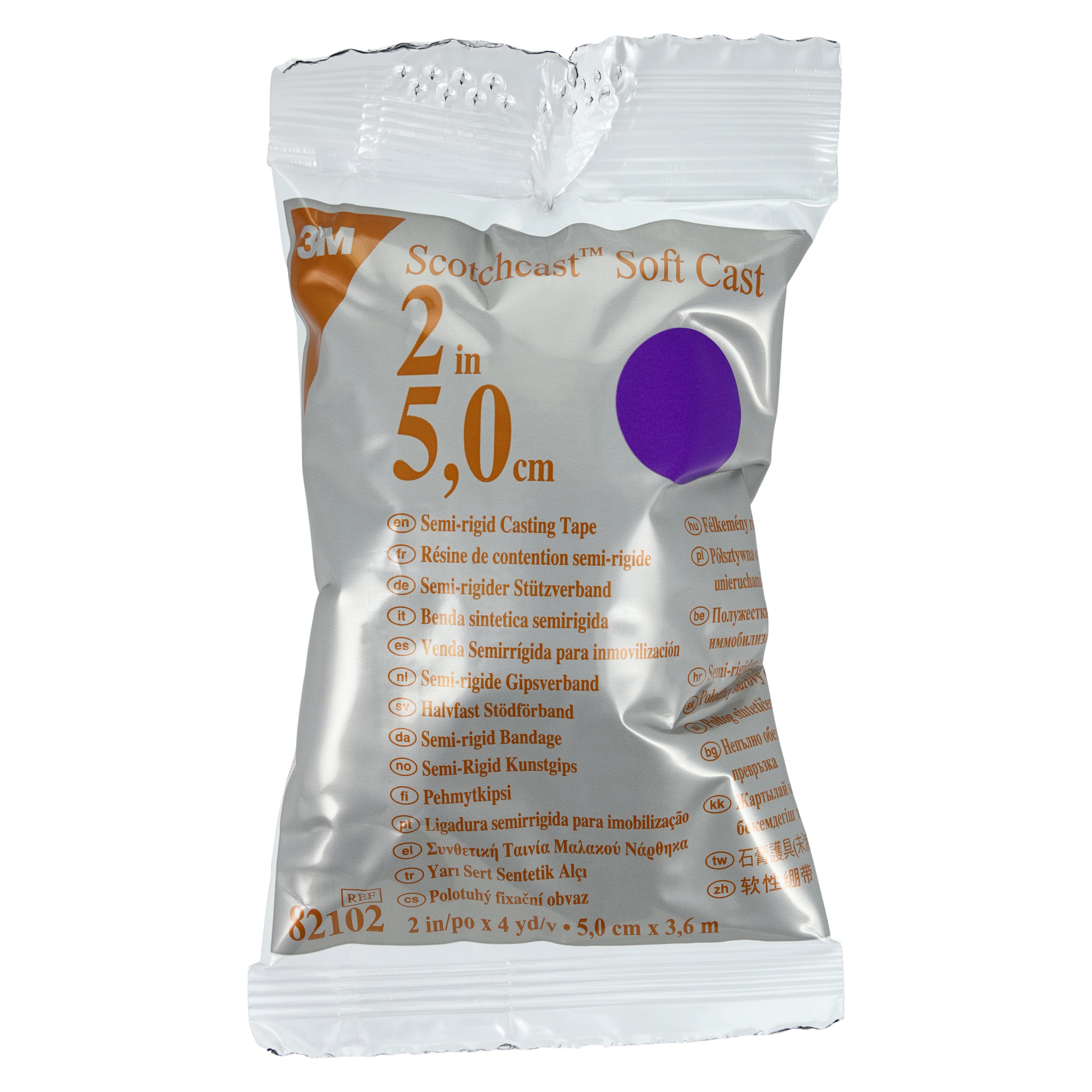 3M Scotchcast Soft Cast Casting Tape, Fiberglass, Purple, 2" x 4 yds, 10/Case, 82102U thumbnail 2