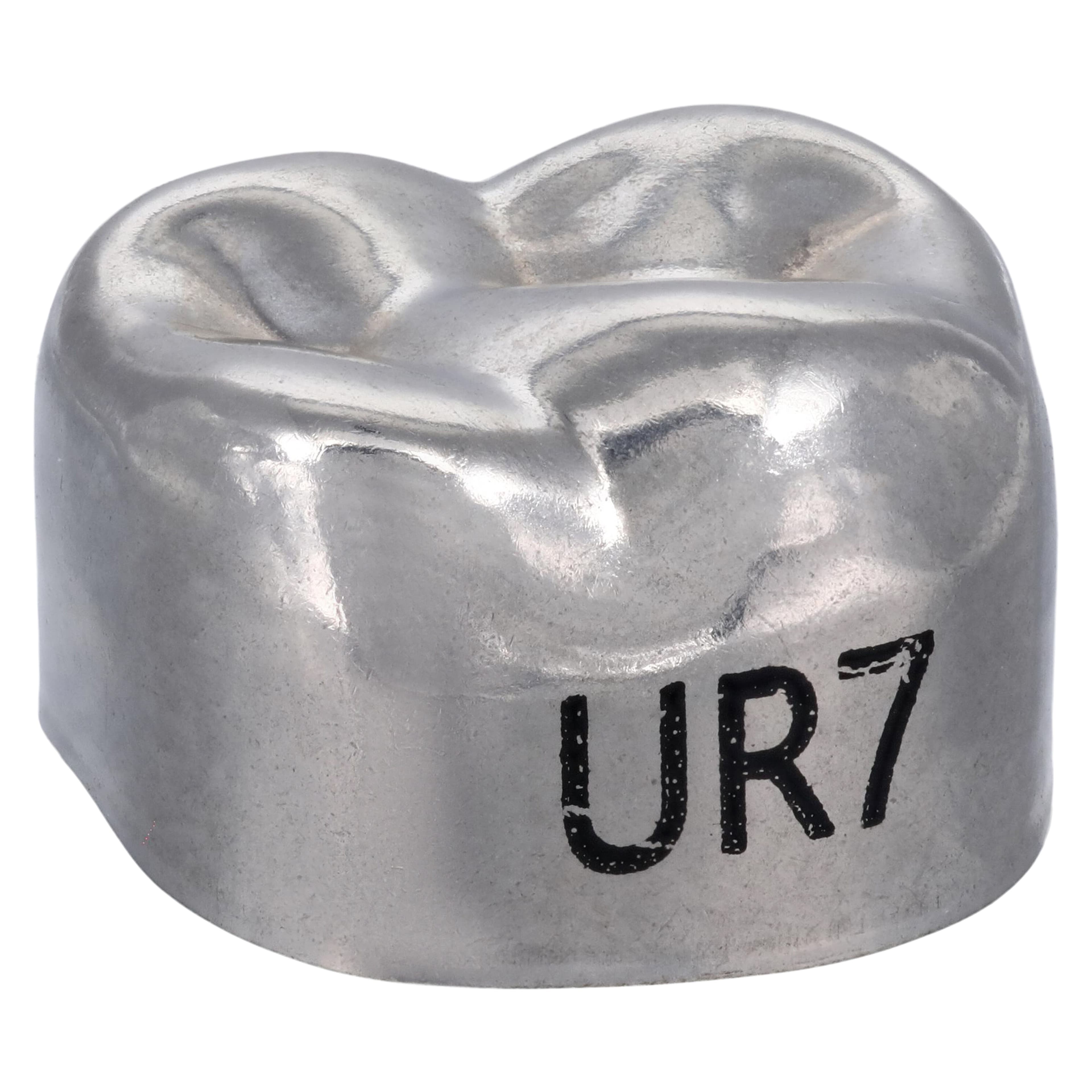3M Unitek Stainless Steel Primary Molar Crowns, Upper Right Second Primary Molar, Size 7 (UR7), 5/Box, 900227 thumbnail 3