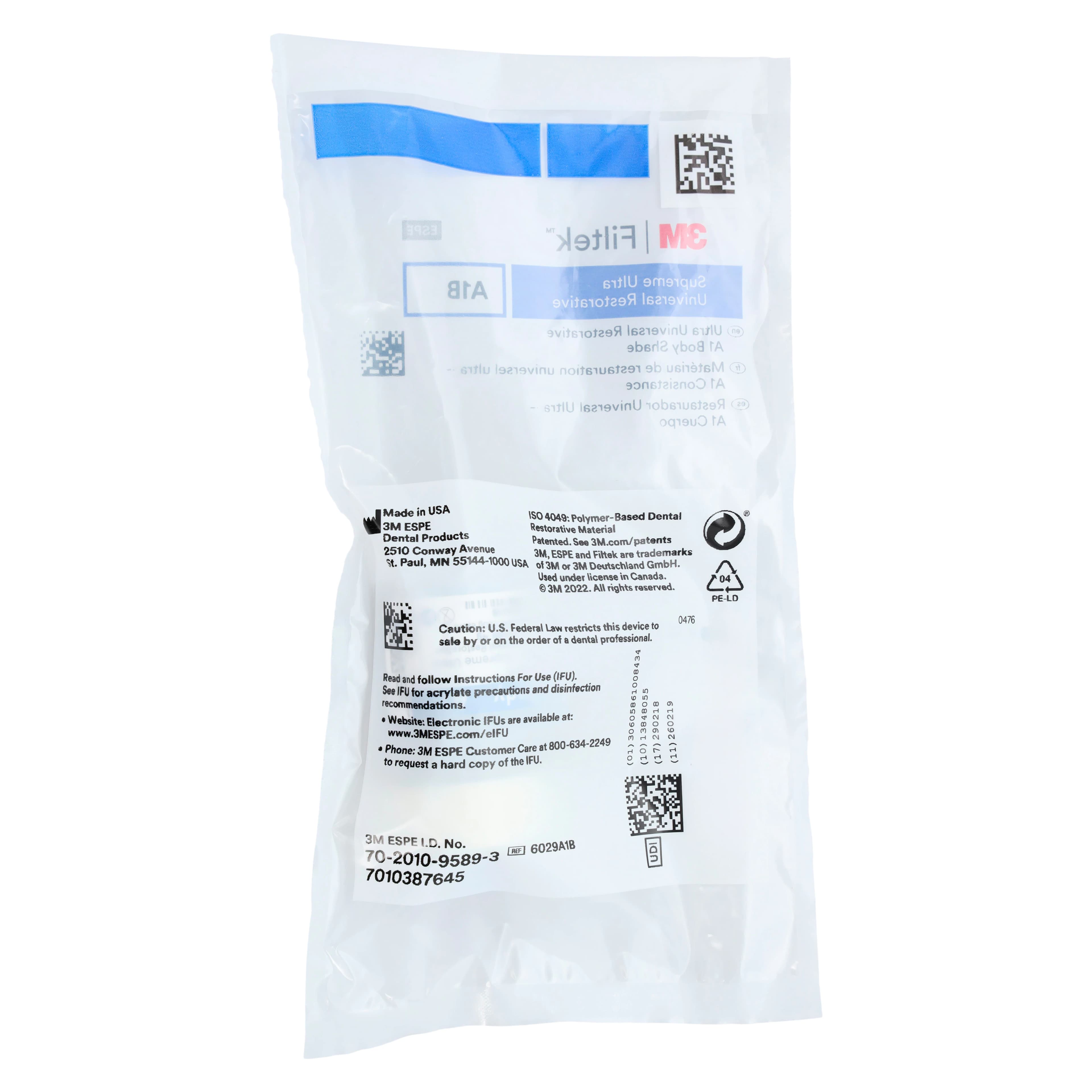 3M Filtek Supreme Ultra Universal Restorative Capsule Refill, A1 Body Shade, 0.2 g, 20/Box, 6029A1B thumbnail 3