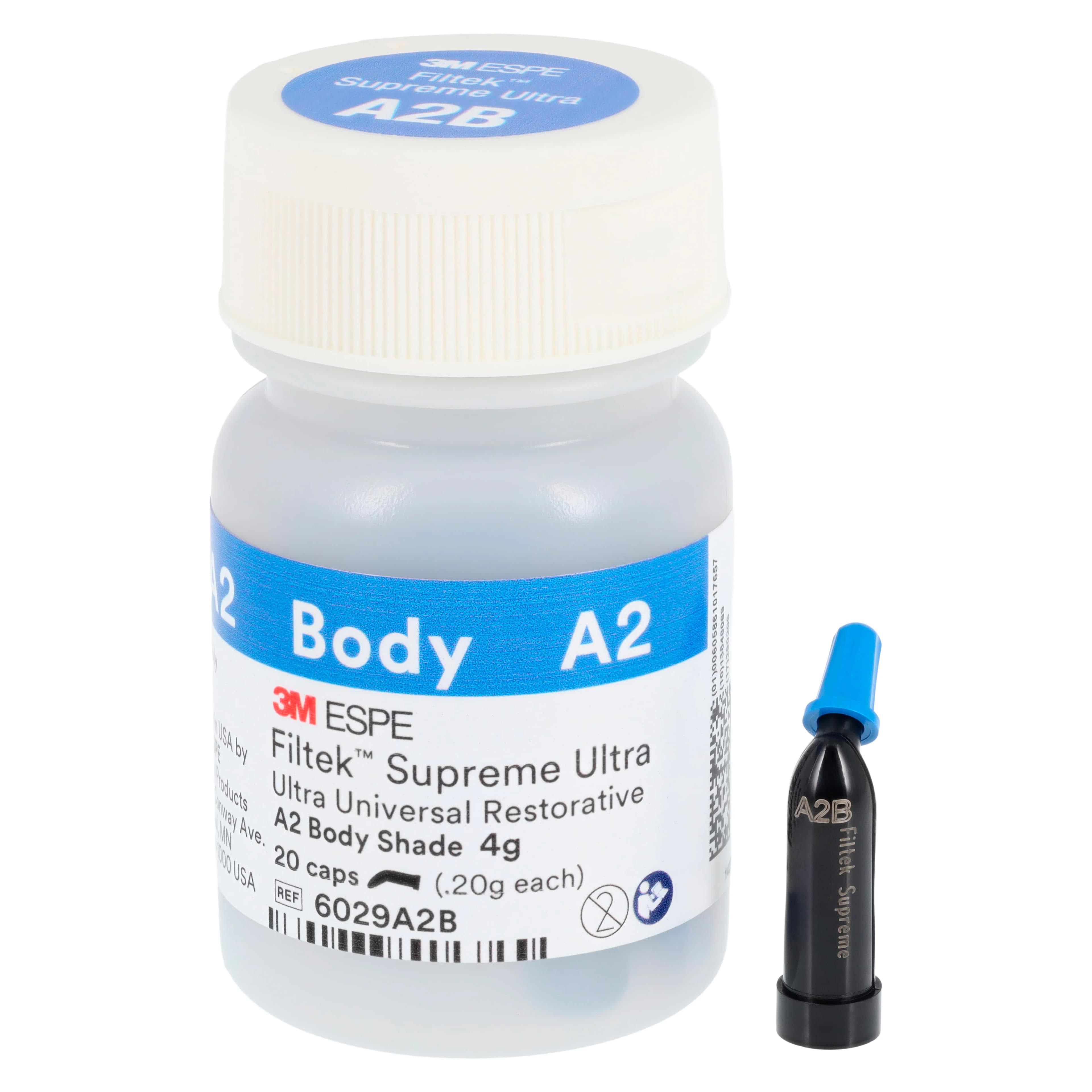 3M Filtek Supreme Ultra Universal Restorative Capsule Refill, A2 Body, 0.2 g, 20/Pk, 6029A2B - Filtek Supreme Ultra Universal Capsule A2 Body 20Bx - Image 1