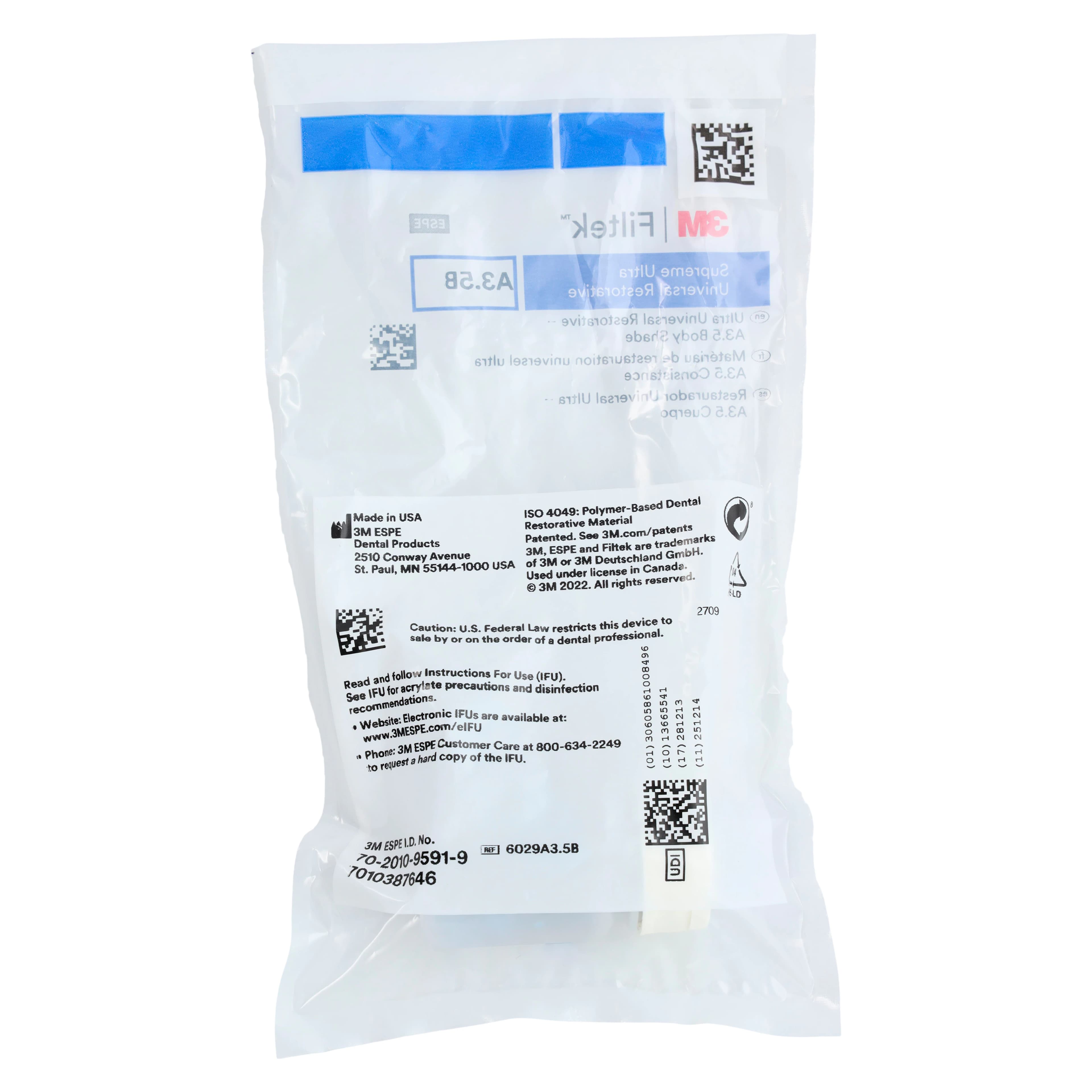 3M Filtek Supreme Ultra Universal Restorative Capsule Refill, A3.5 Body, 0.2 g, 20/Pk, 6029A3.5B thumbnail 3