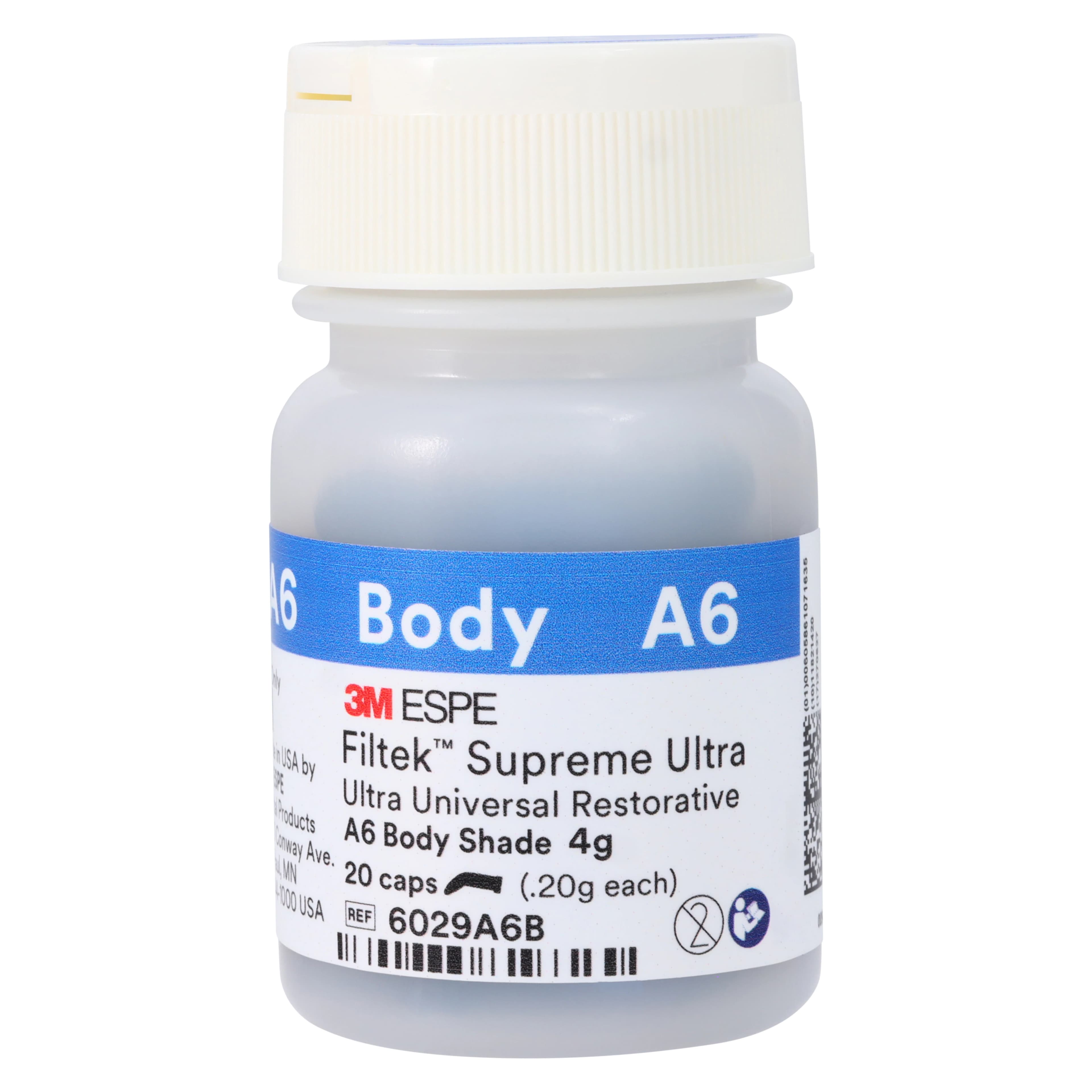3M Filtek Supreme Ultra Universal Restorative, A6 Body Shade, 0.2 g Capsules, 20/Pack, 6029A6B thumbnail 3