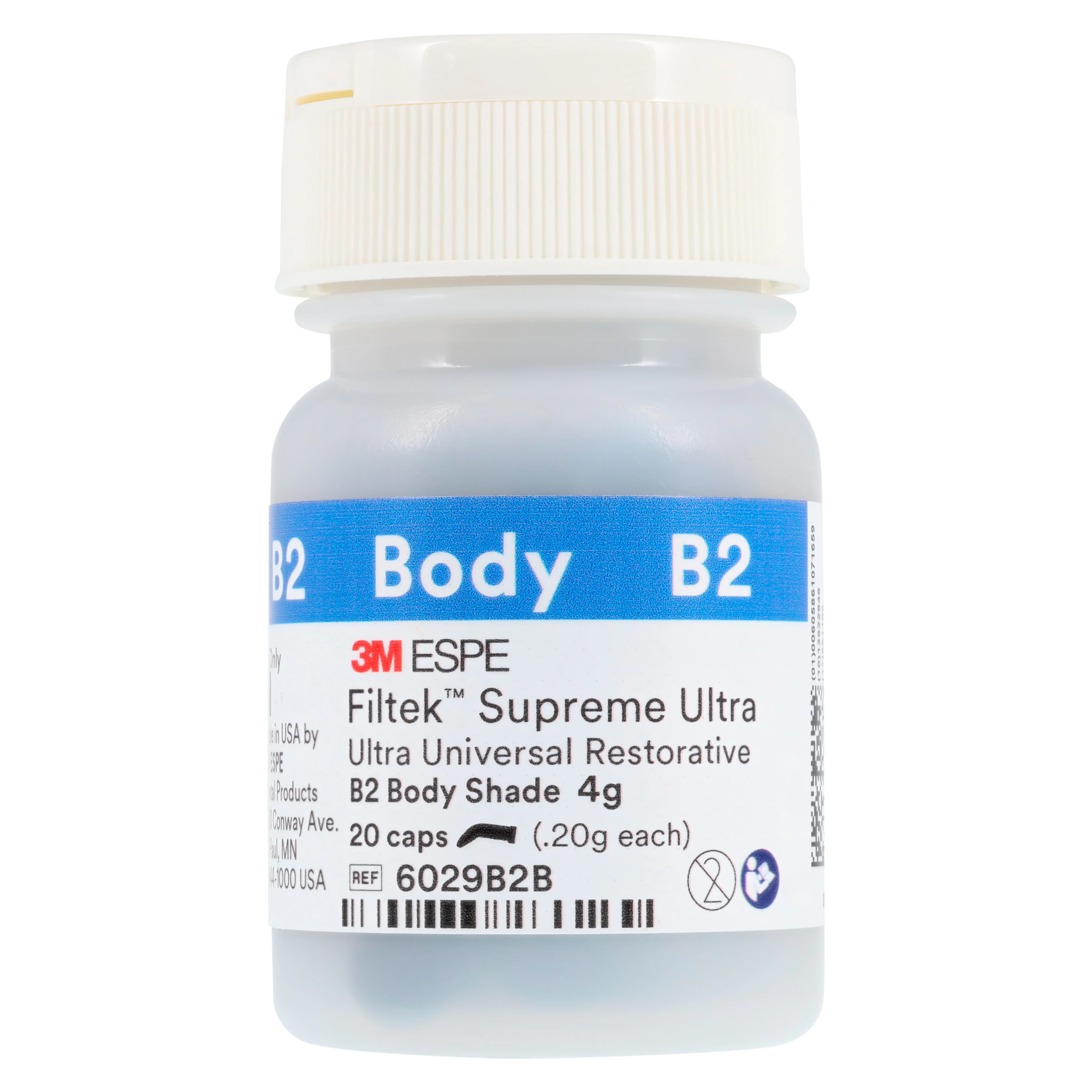 3M Filtek Supreme Ultra Universal Restorative Capsules, B2 Body Shade, 0.2 g, 20/Pk, 6029B2B thumbnail 3