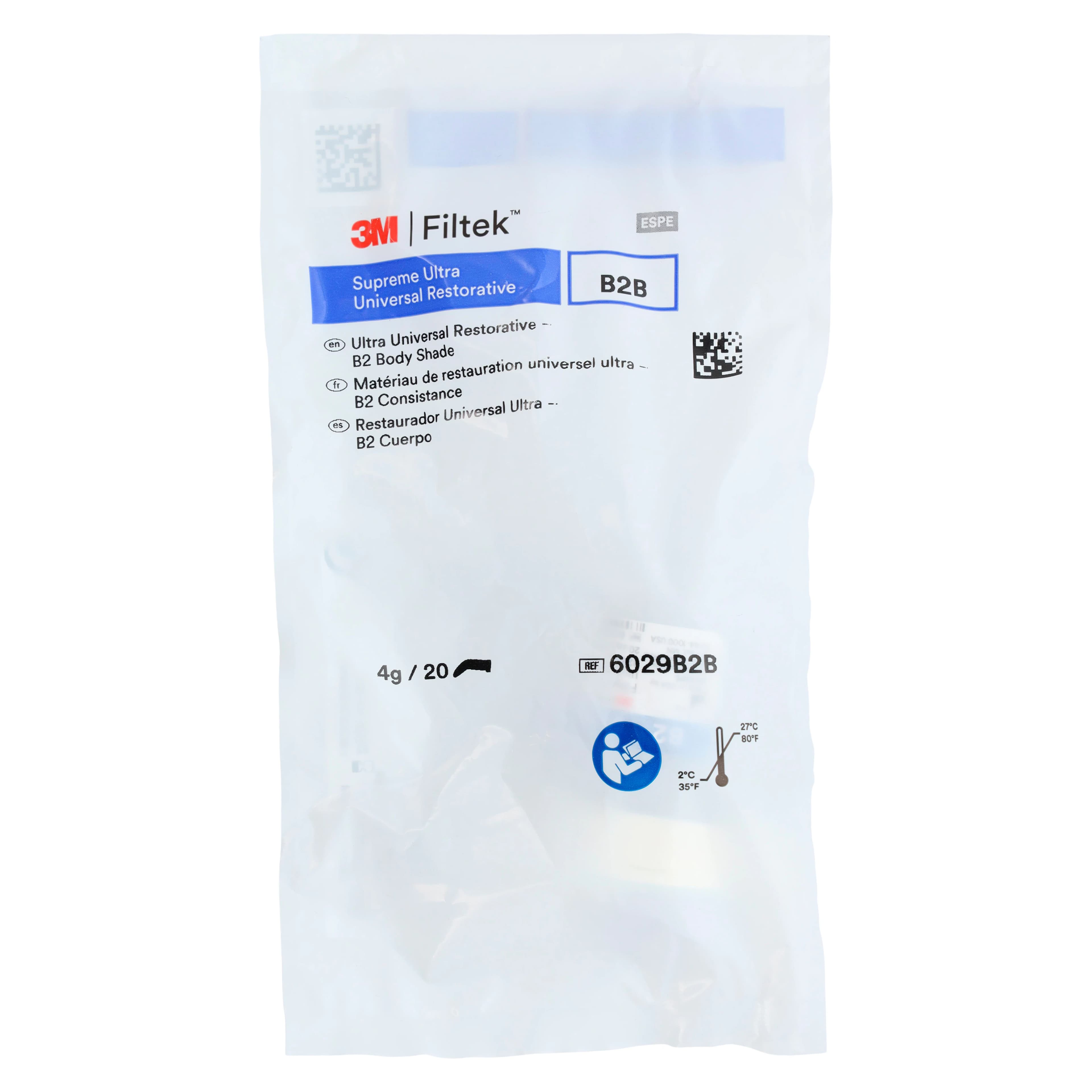 3M Filtek Supreme Ultra Universal Restorative Capsules, B2 Body Shade, 0.2 g, 20/Pk, 6029B2B thumbnail 6