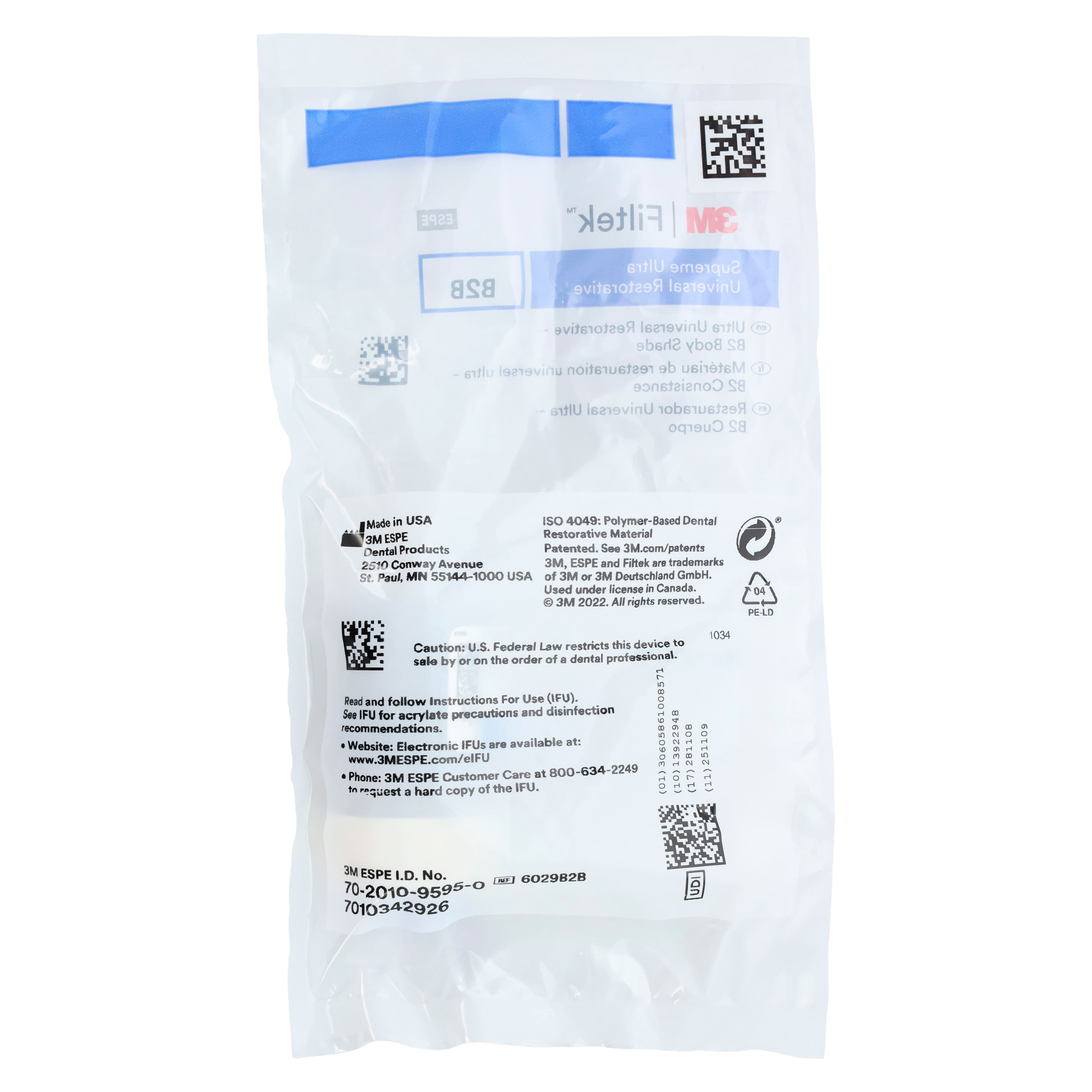 3M Filtek Supreme Ultra Universal Restorative Capsules, B2 Body Shade, 0.2 g, 20/Pk, 6029B2B thumbnail 5