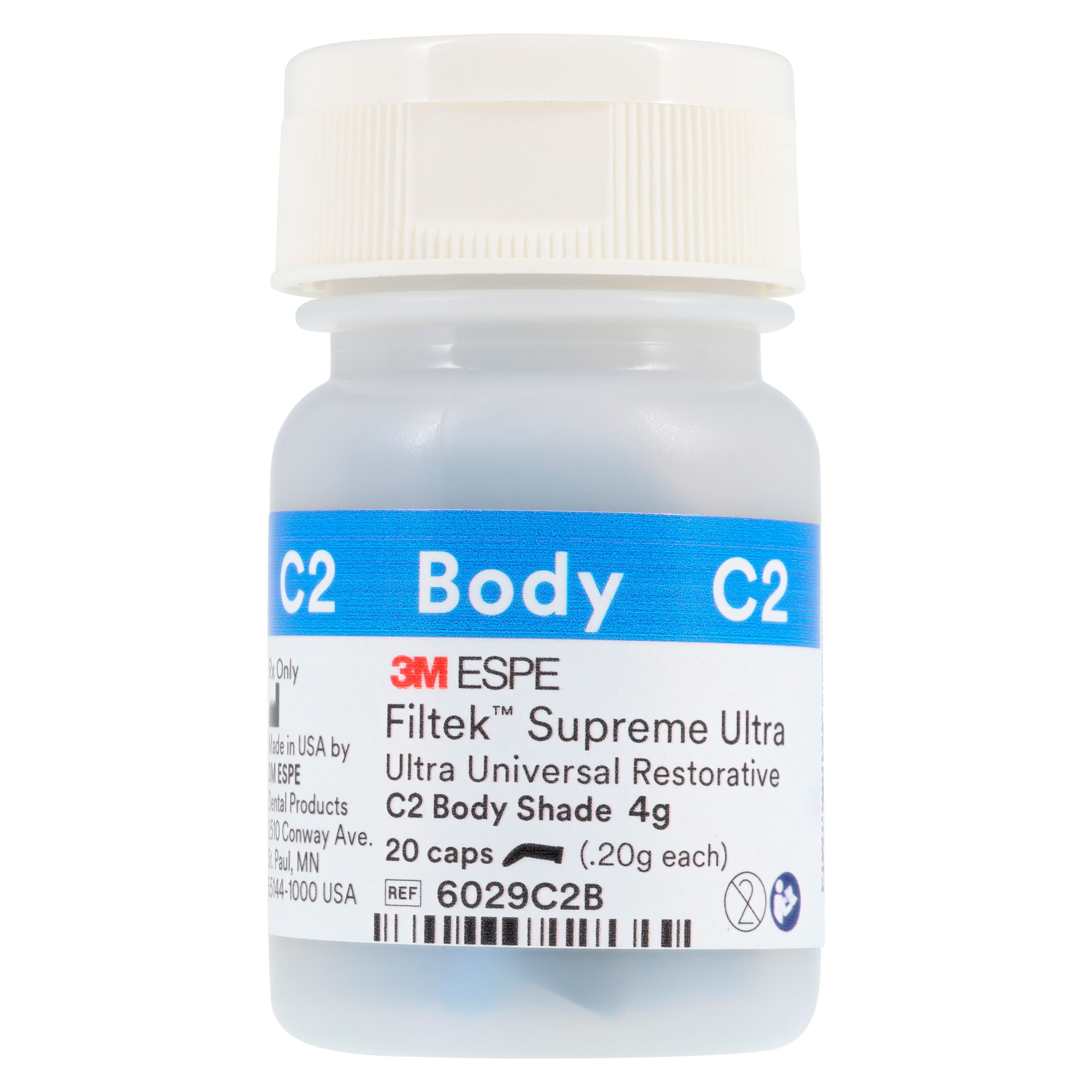 3M Filtek Supreme Ultra Universal Restorative, Capsule Refill, 0.2 g, Body Shade C2B, 20/Pack, 6029C2B thumbnail 3