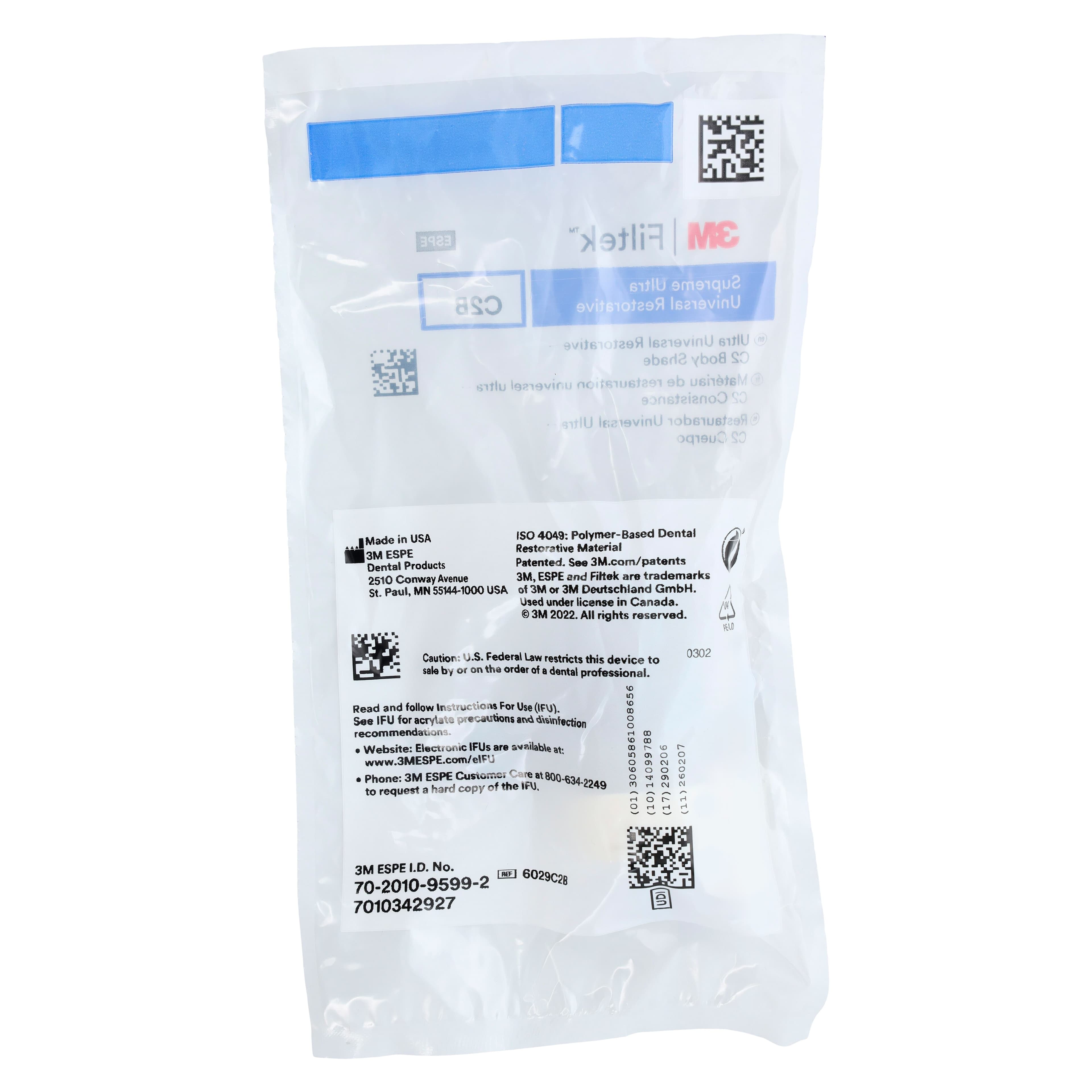 3M Filtek Supreme Ultra Universal Restorative, Capsule Refill, 0.2 g, Body Shade C2B, 20/Pack, 6029C2B thumbnail 5