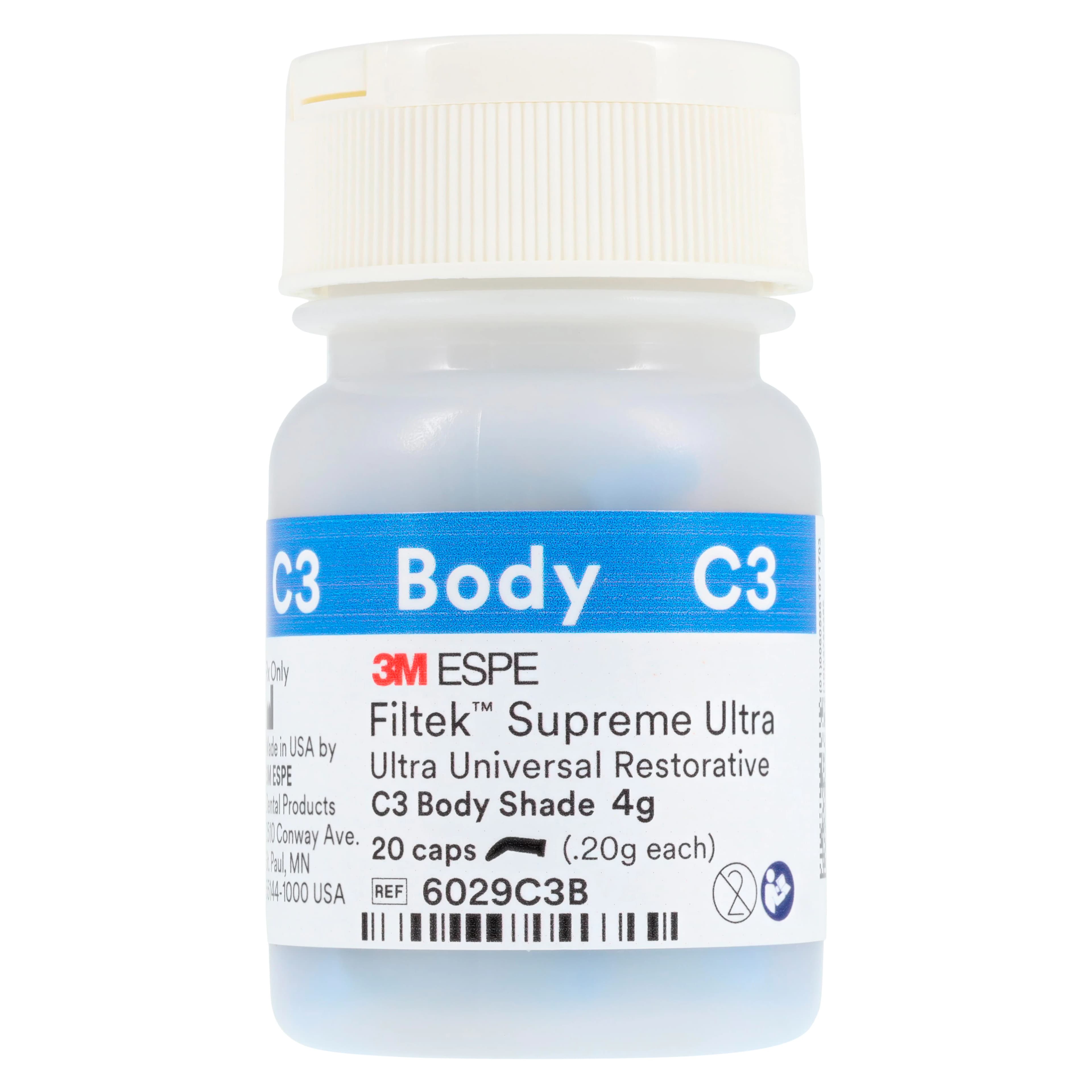 3M Filtek Supreme Ultra Universal Restorative Capsule Refill, C3 Body Shade, 0.2 g, 20/Box, 6029C3B thumbnail 3