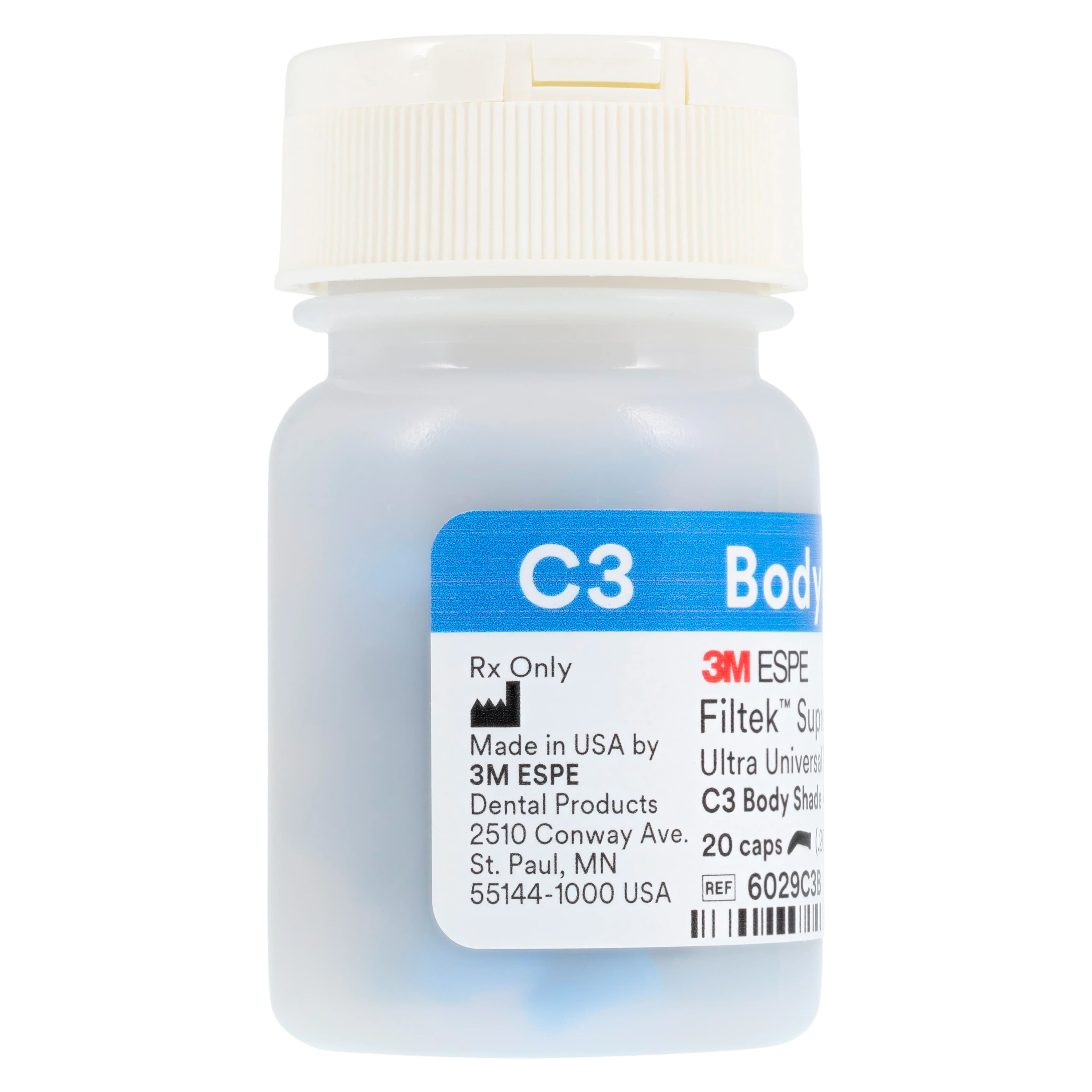 3M Filtek Supreme Ultra Universal Restorative Capsule Refill, C3 Body Shade, 0.2 g, 20/Box, 6029C3B thumbnail 5