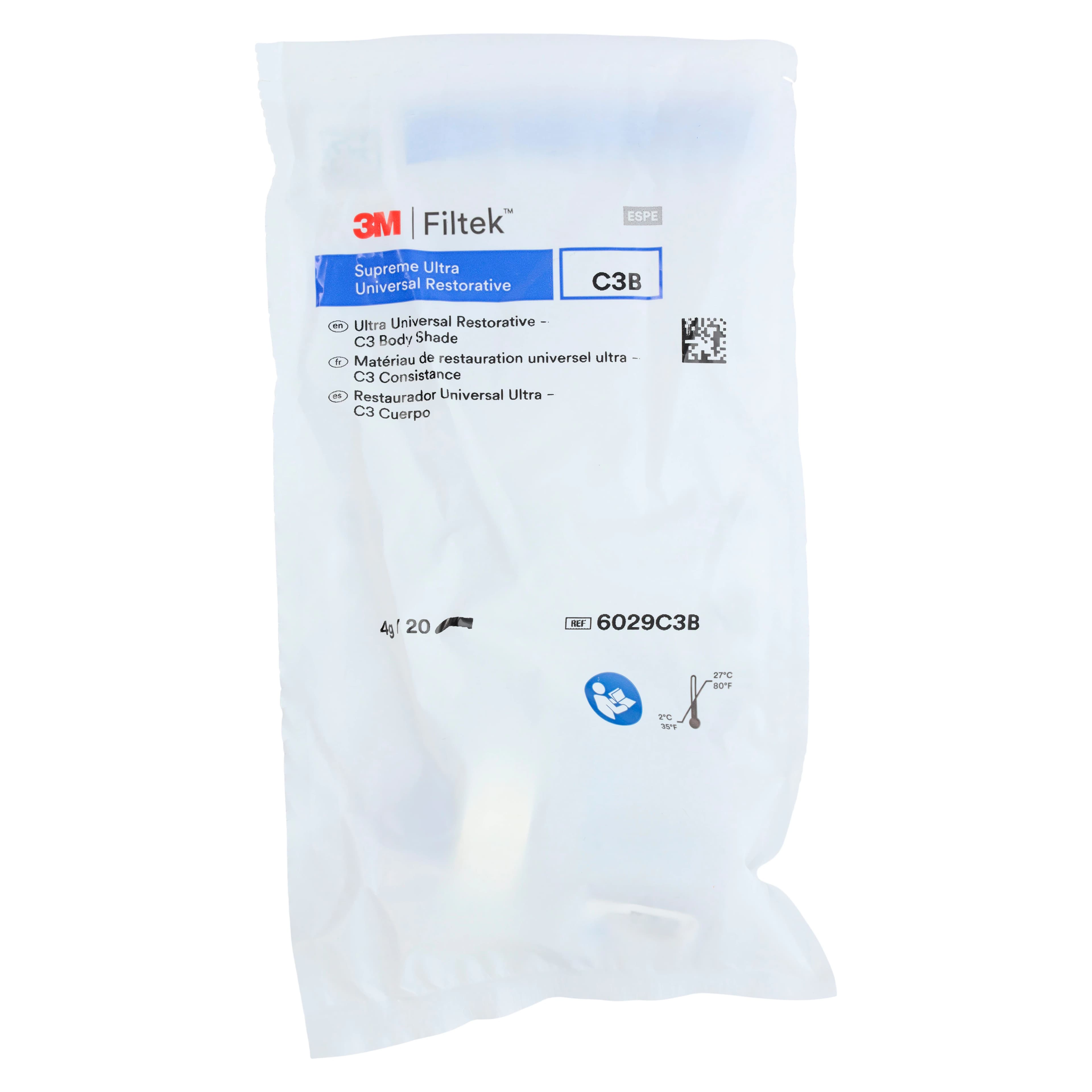 3M Filtek Supreme Ultra Universal Restorative Capsule Refill, C3 Body Shade, 0.2 g, 20/Box, 6029C3B thumbnail 4